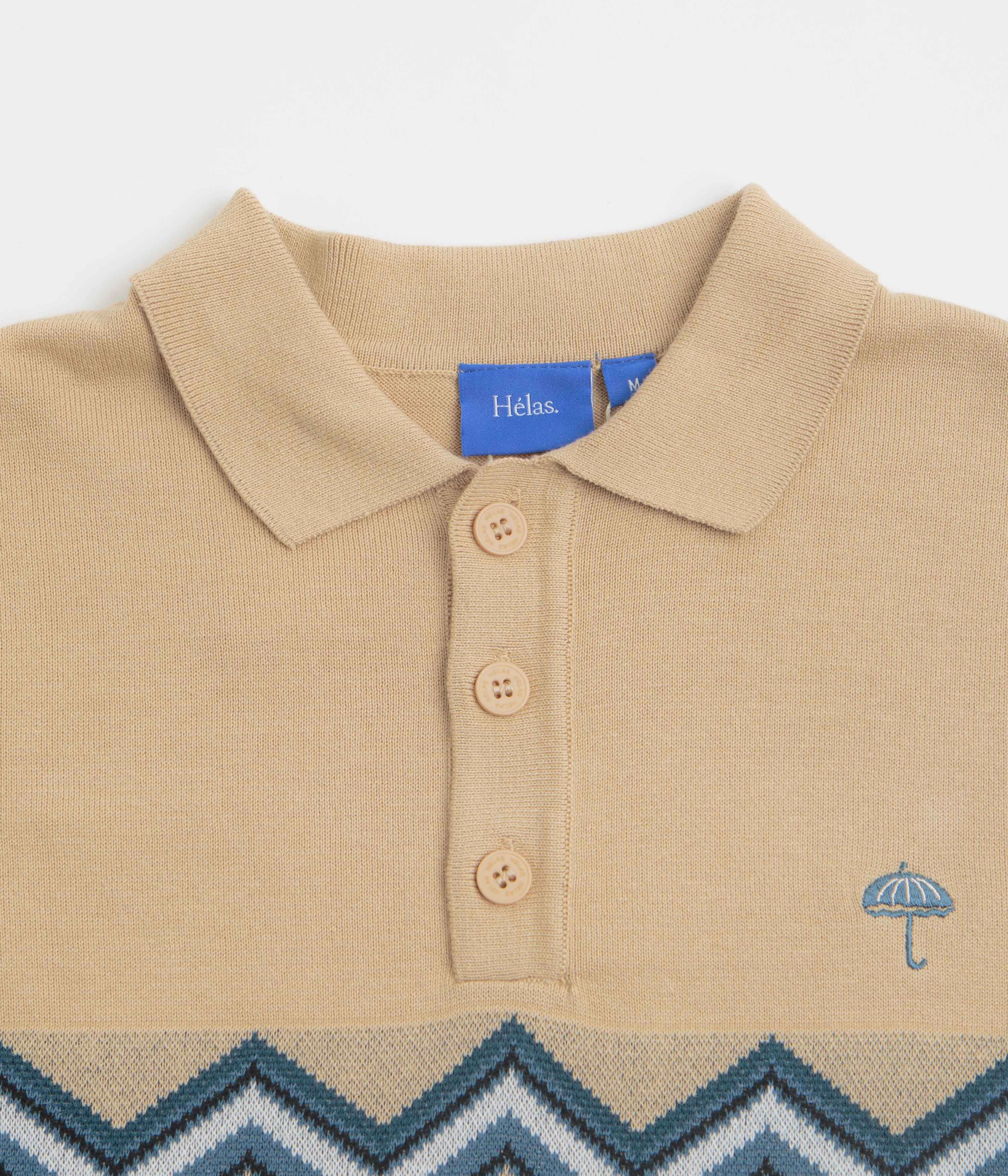 Helas Ete Knit Polo Shirt - Beige Non Iron Fabric Affordable Luxury