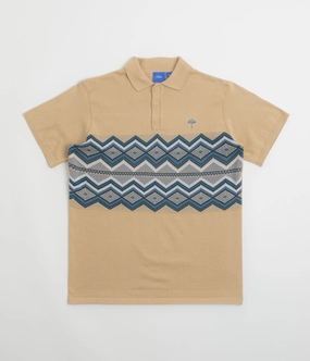 Helas Ete Knit Polo Shirt - Beige Modern Aesthetic Standalone Option