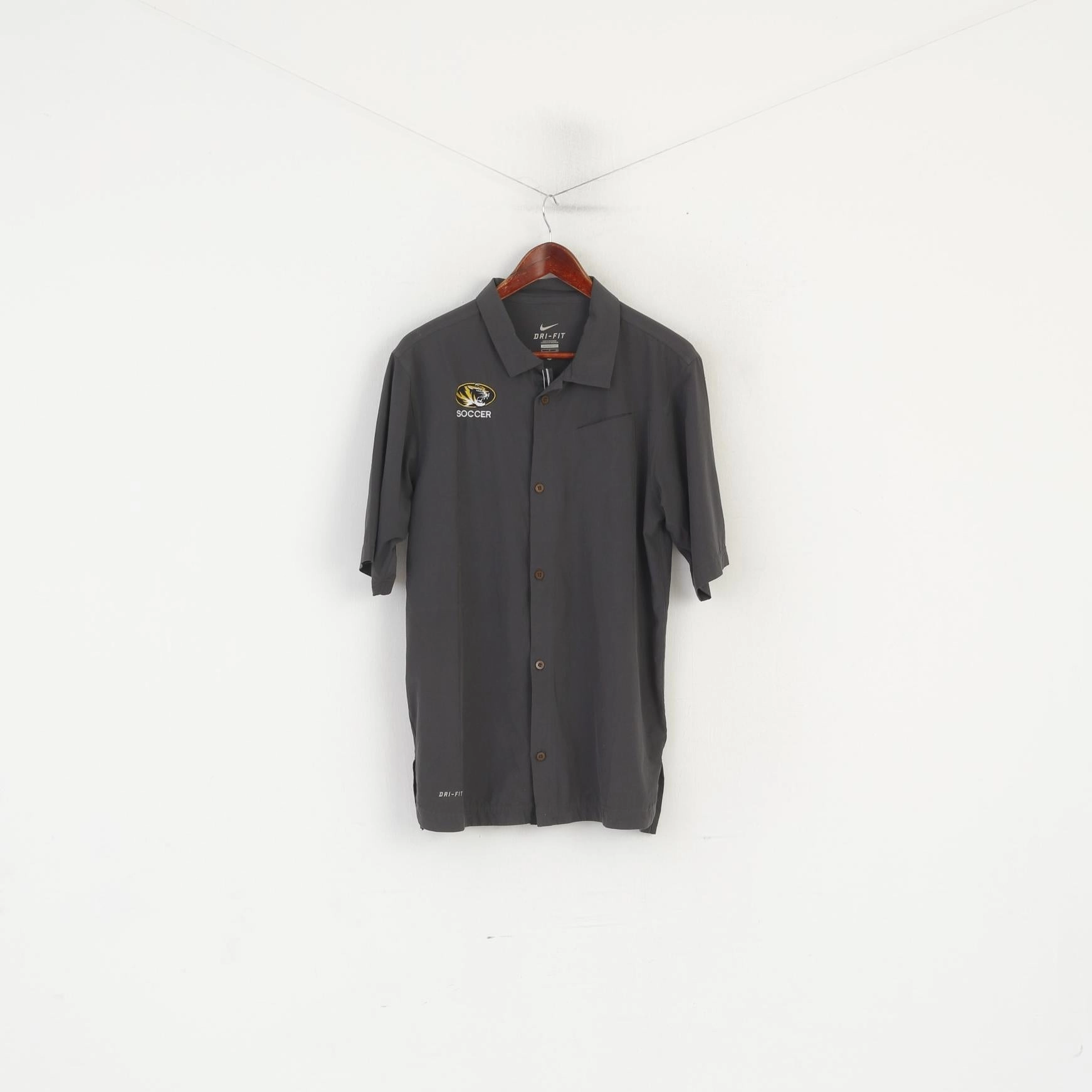 Layering Piece Nike Men S Casual Shirt Gray Dr-Fit Mizzou Tigers Soccer Vintage Sport Top