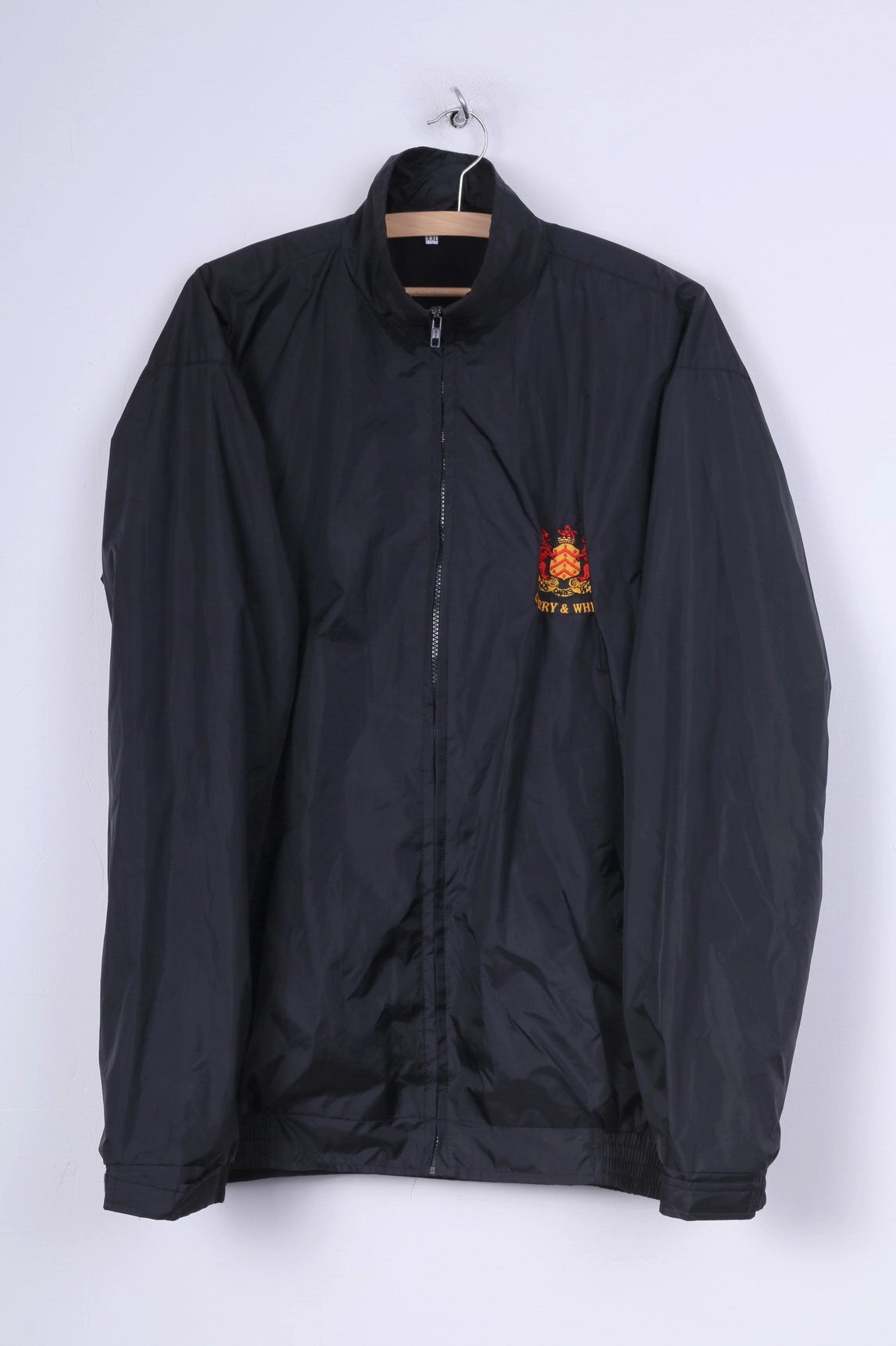 Pilates Cherry &Whites Mens 2XL Jacket Lightweight Black Full Zipper Sportswear