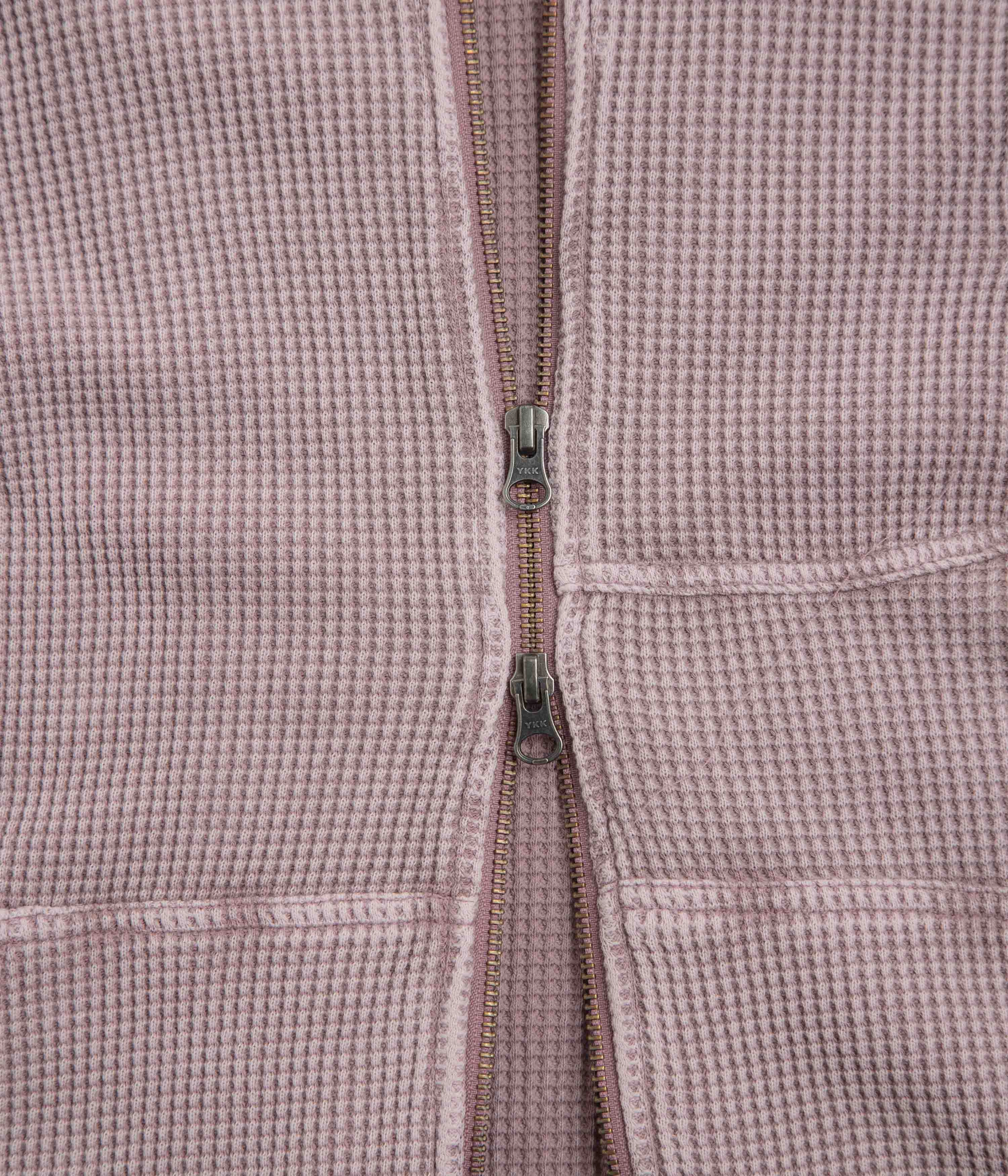 Top Rated Odor Resistant Dime Premium Waffle Full Zip Hoodie - Faded Mauve