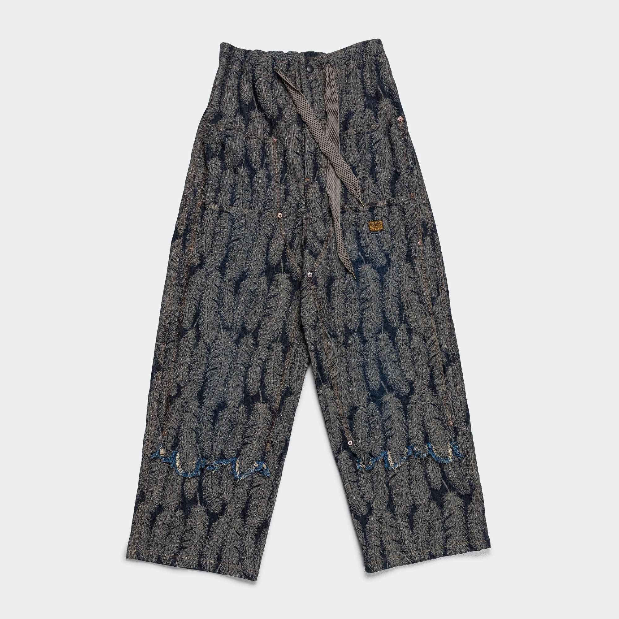 Timeless Utility Hypoallergenic fabric 12oz MAGPIE Denim W-Knee EASY Baggy Pants - Dark