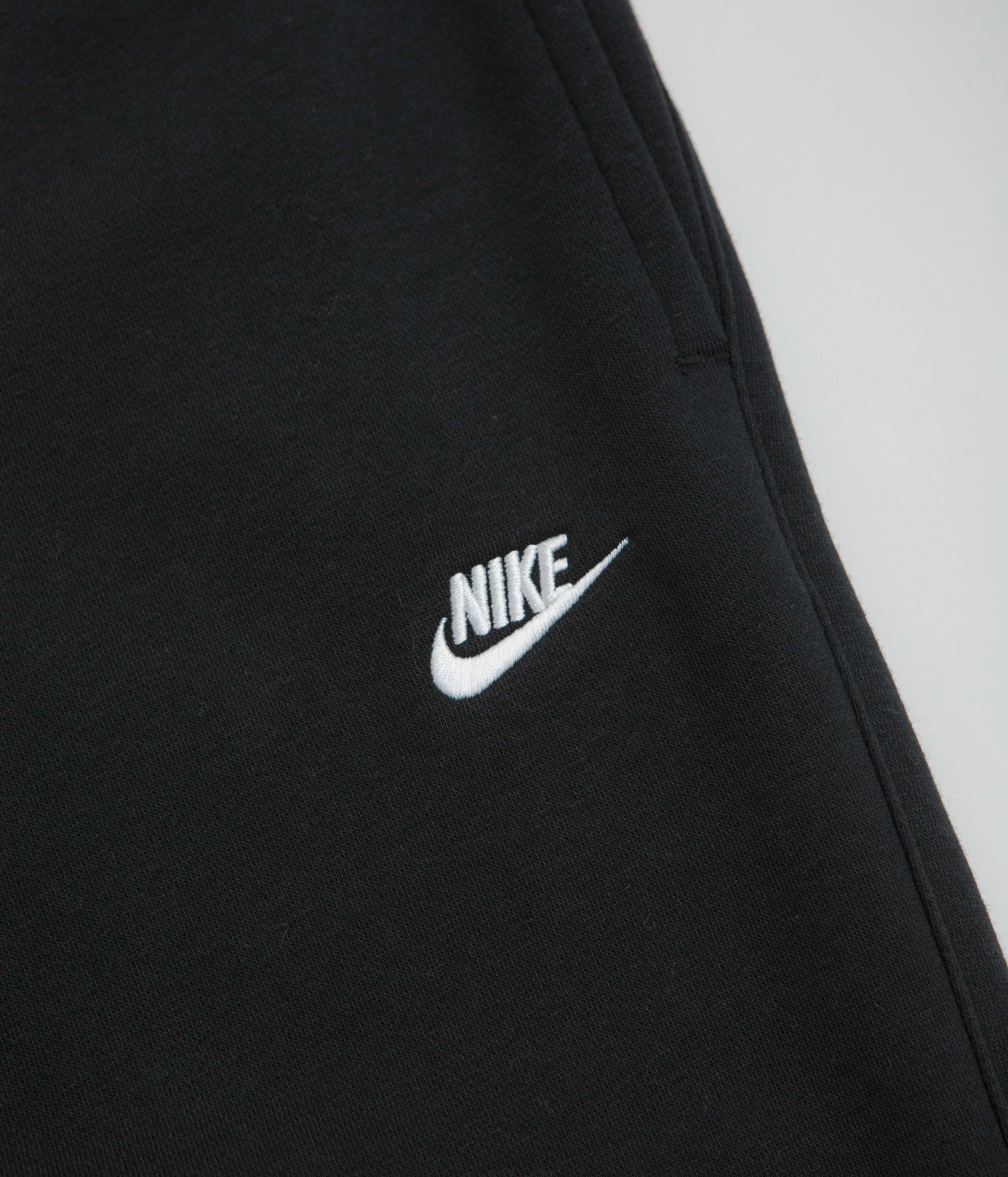Nike Club Joggers - Black / Black / White Tailored Fit Feminine Cut