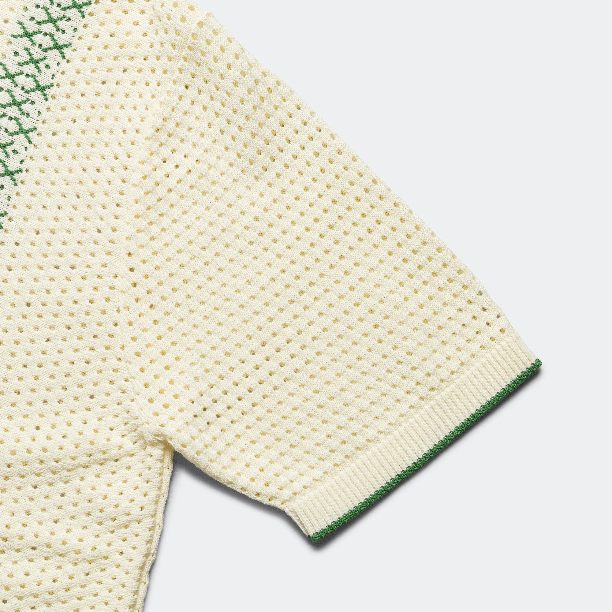 Knit Polo Mesh Stripe - Off White Morning Comfort Corporate Event