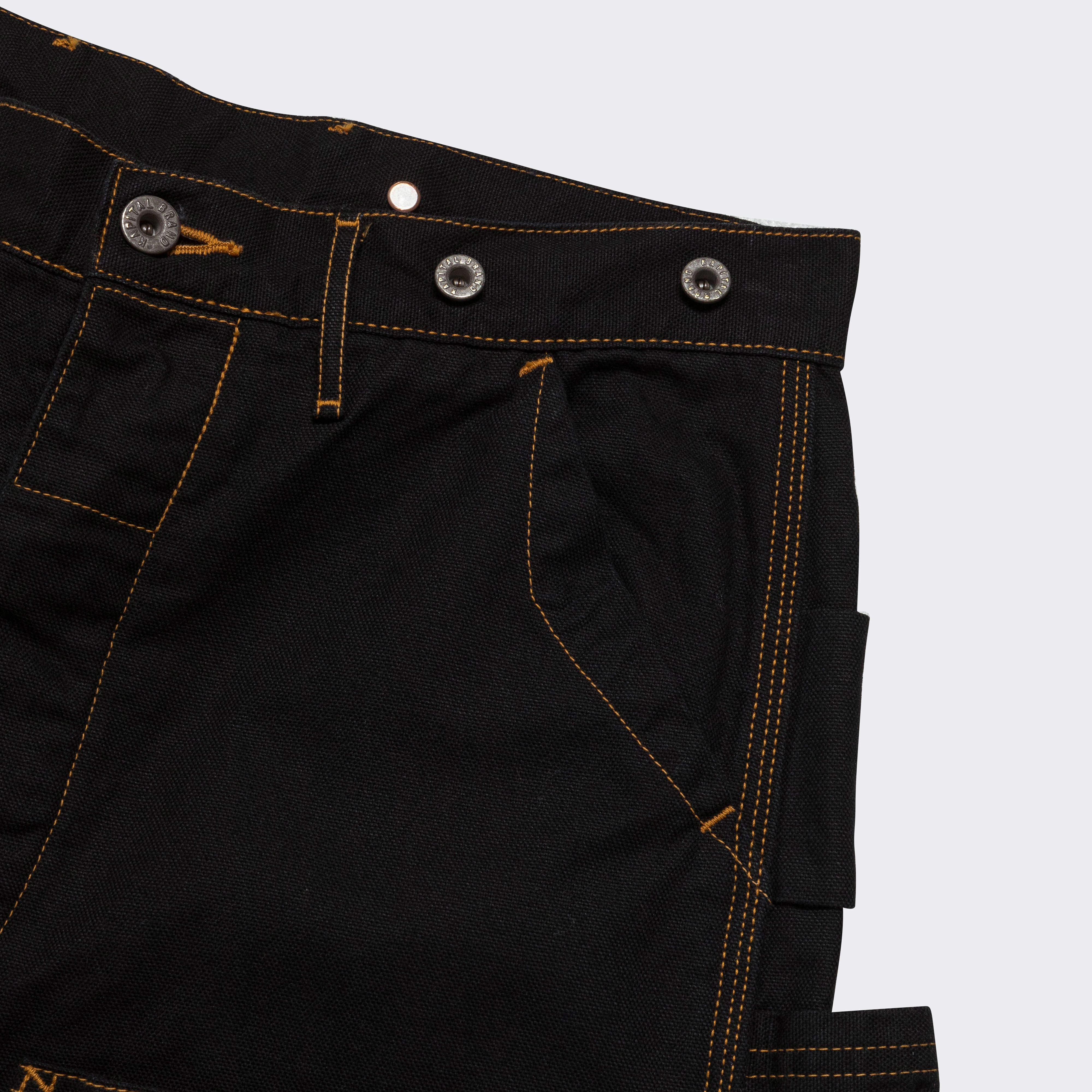 Low Profile Wrinkle-Resistant Light Canvas LUMBER Pants - Black