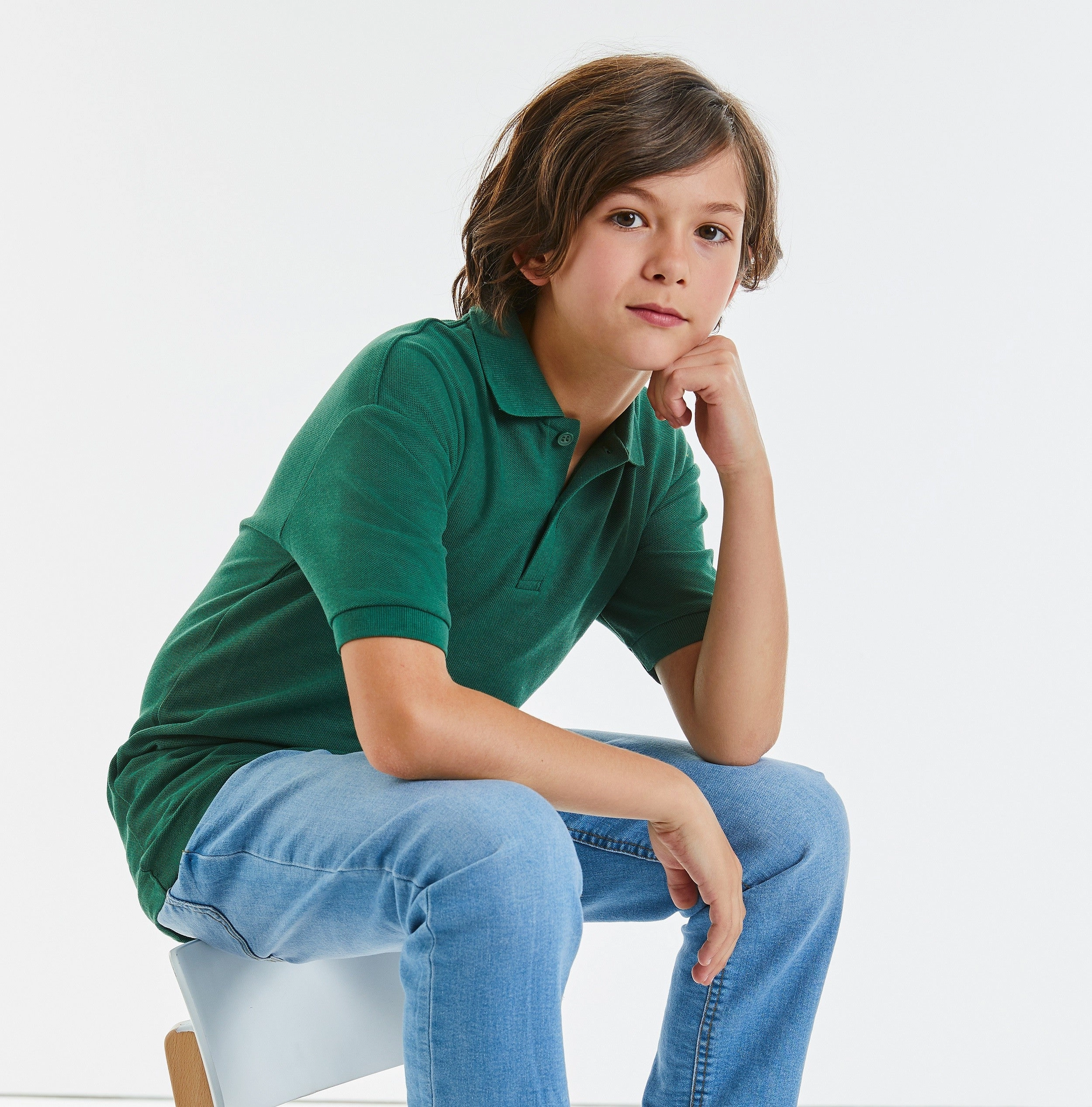 Children's Classic Polycotton Polo | BLACK Everyday Wear Smart Look