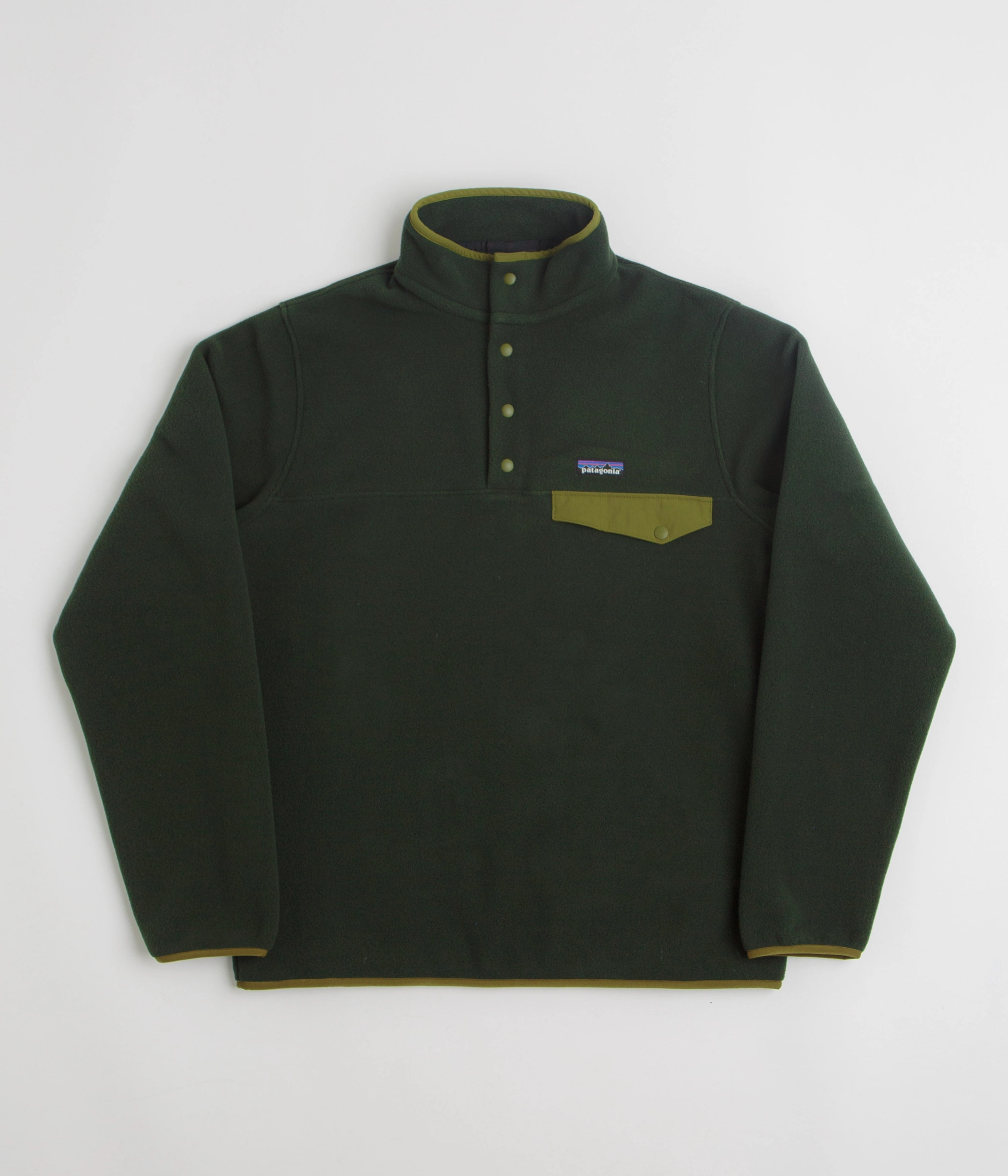 Patagonia Lightweight Synchilla Snap-T Fleece - Old Growth Green Breathable Material Classic Outfit