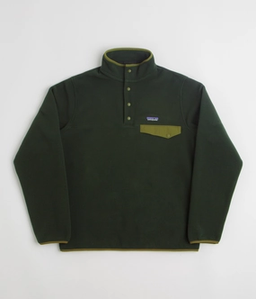 Patagonia Lightweight Synchilla Snap-T Fleece - Old Growth Green Breathable Material Classic Outfit