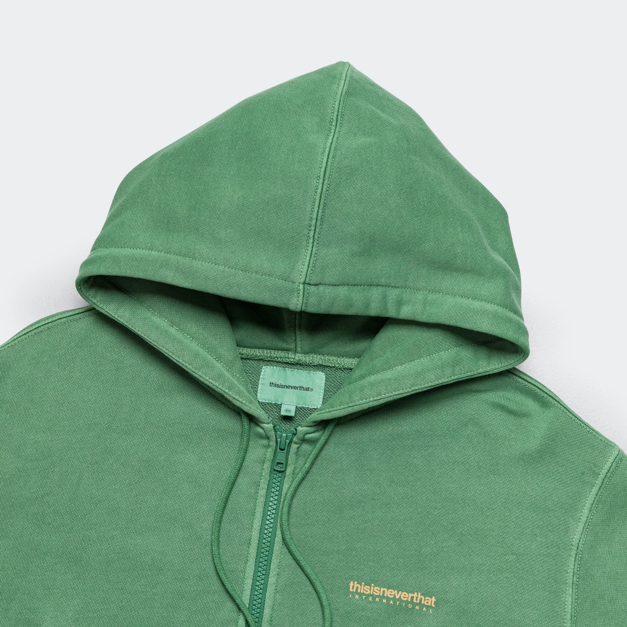 INTL. Logo Zip Up Hoodie - Deep Green Seasonal Fashion Comfy Vibe
