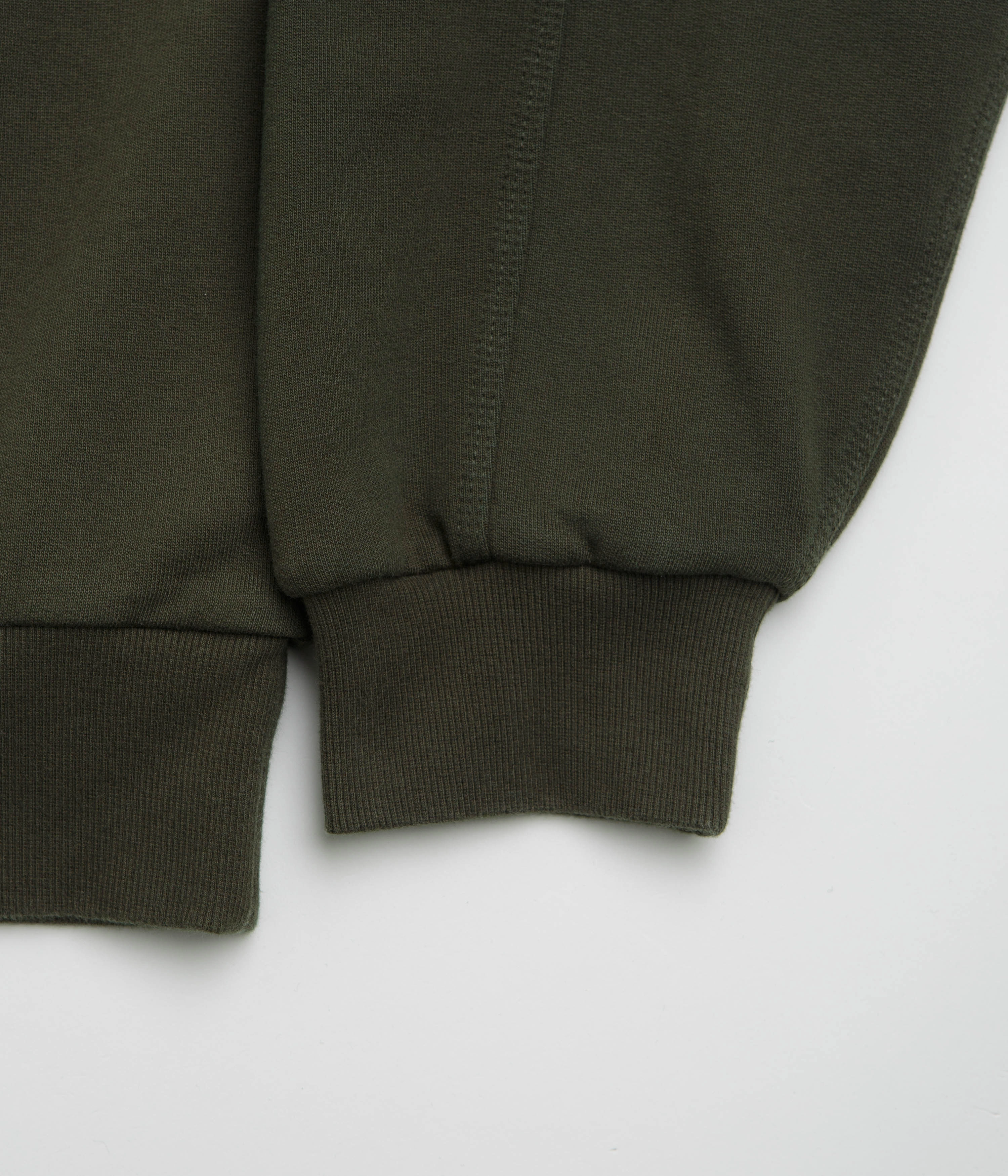 Carhartt Detroit Crewneck Sweatshirt - Olive Embroidered Detail