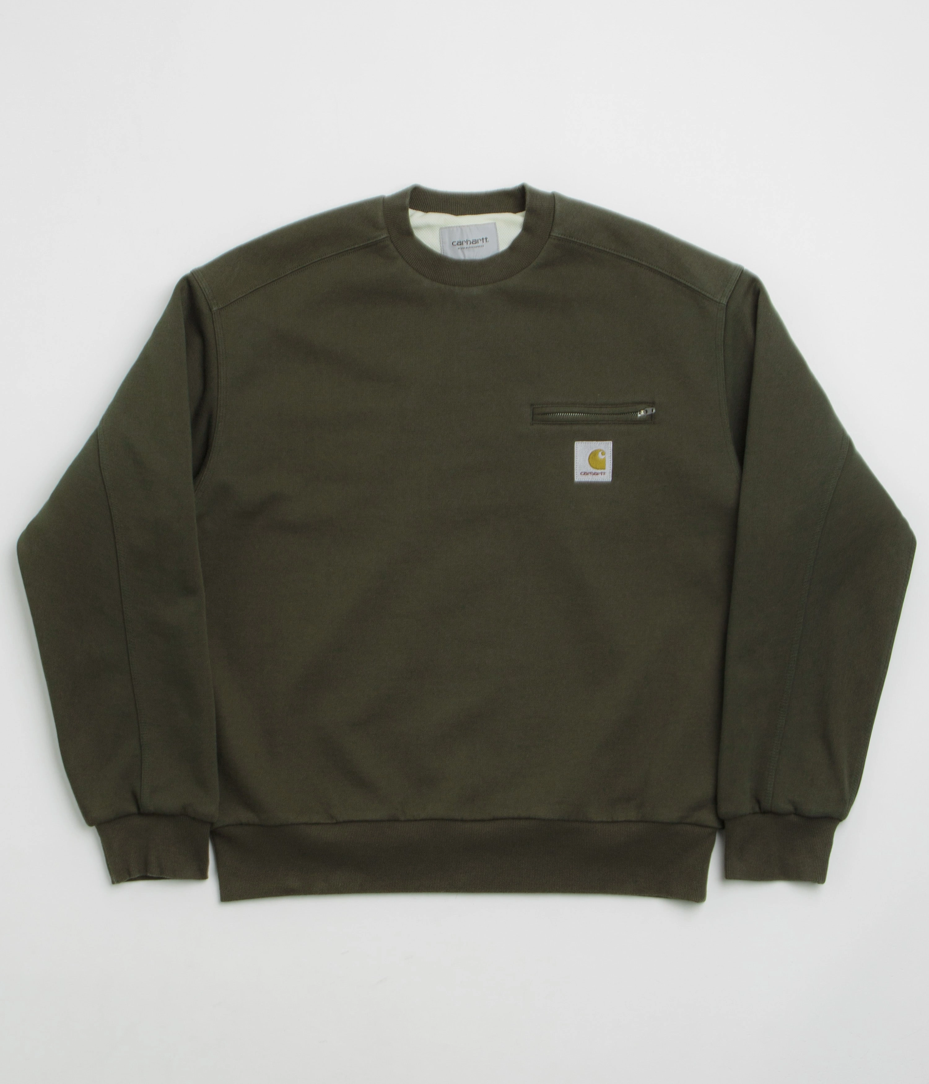 Trendy Vibes Comfort Apparel Carhartt Detroit Crewneck Sweatshirt - Olive