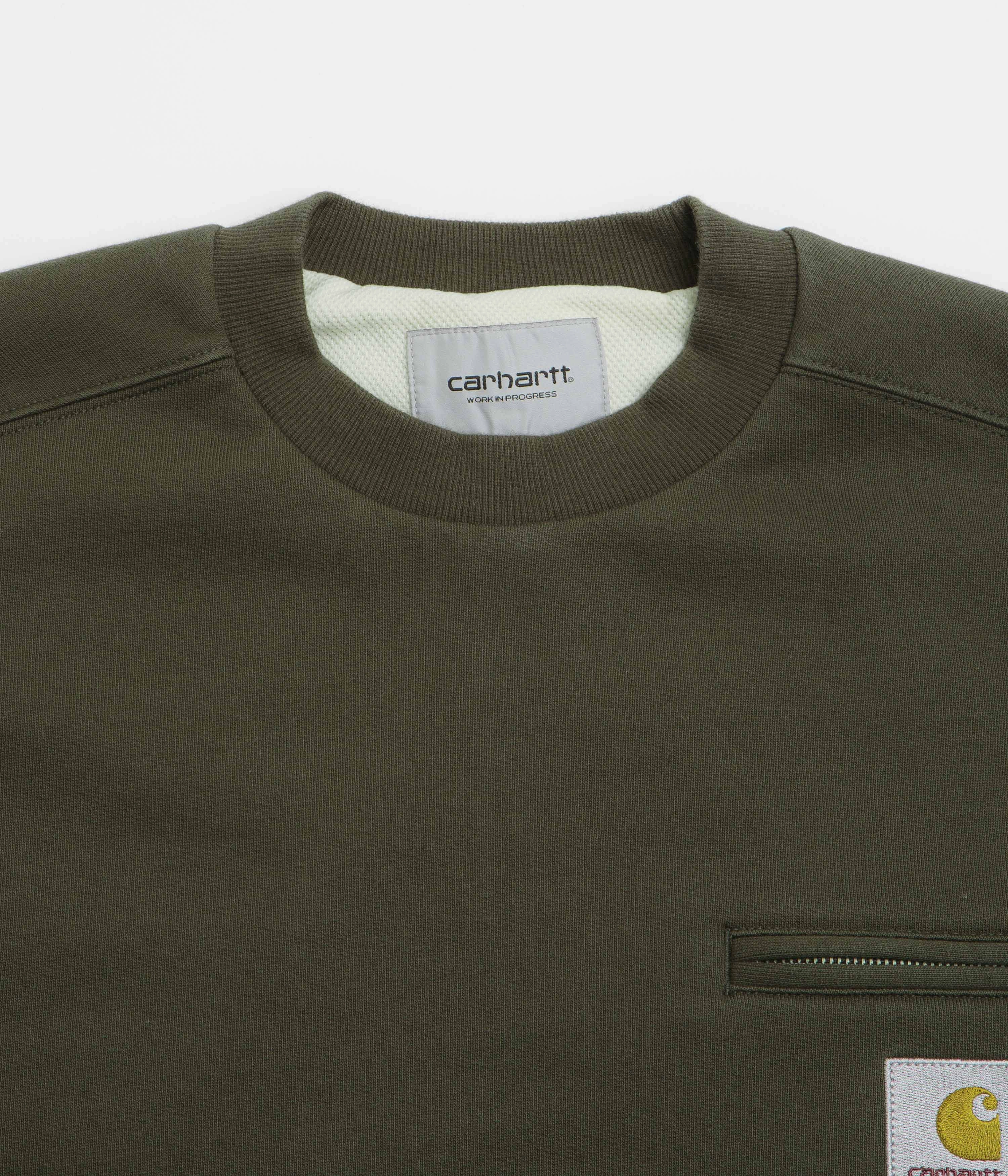 Chill Vibe Carhartt Detroit Crewneck Sweatshirt - Olive
