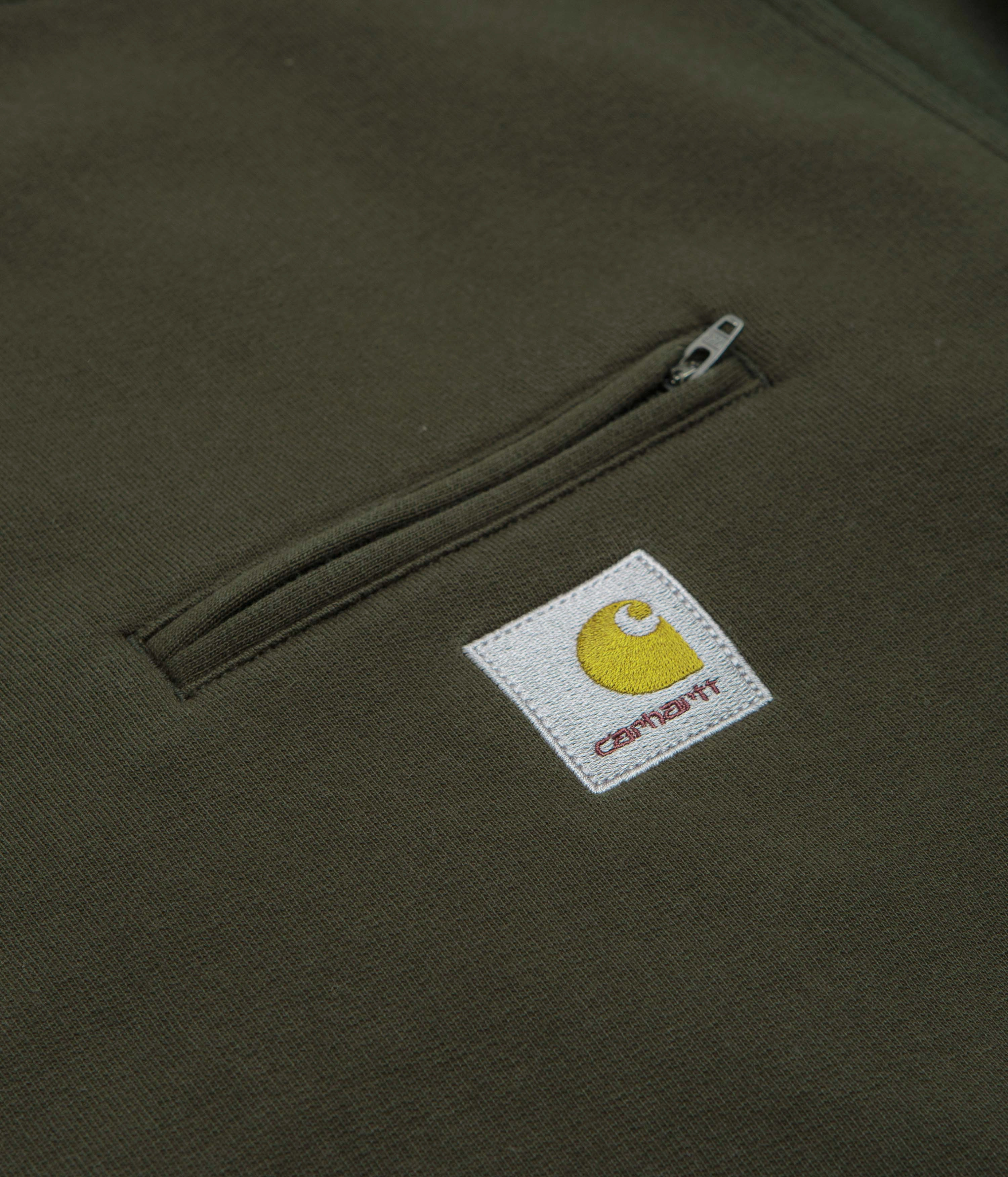 Cold Weather Look Snug Wear Carhartt Detroit Crewneck Sweatshirt - Olive