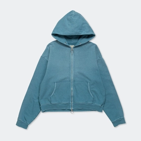 SWT Knit ZIP-UP GYM Parka - Turquoise jewelry accents Fat