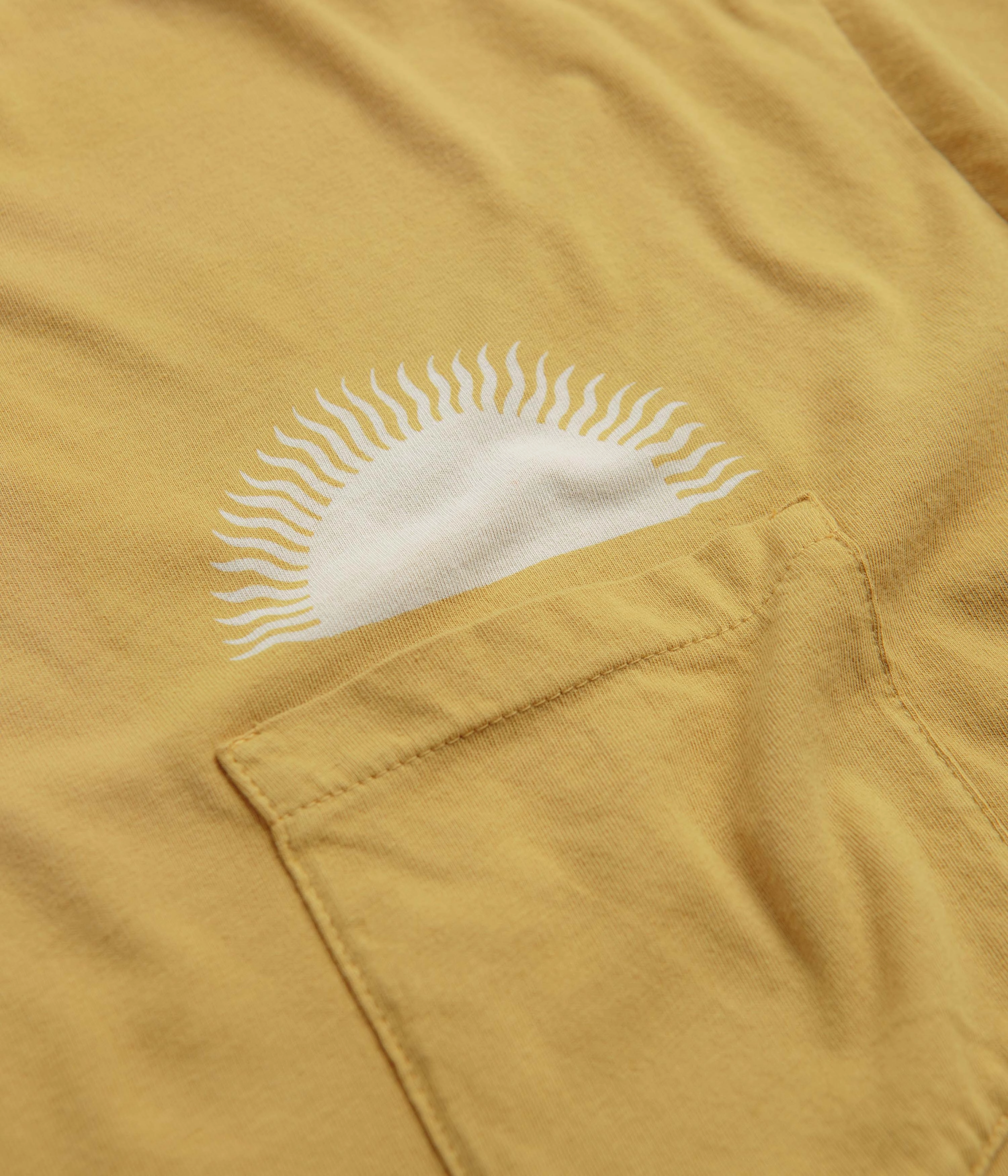 Athletic and Cool Cool and Comfortable Mollusk Country Sun T-Shirt - Mustard