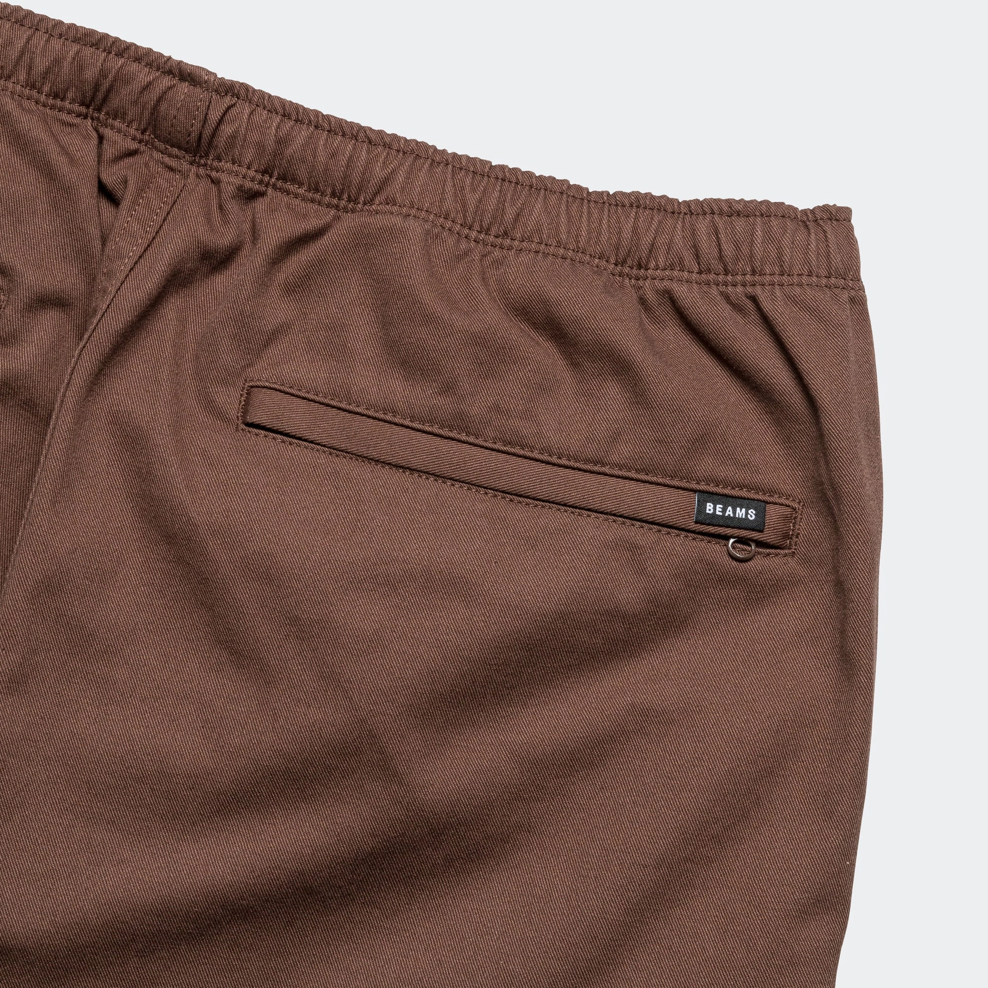 Loose cut Basic Twill Easy Trousers - Brown