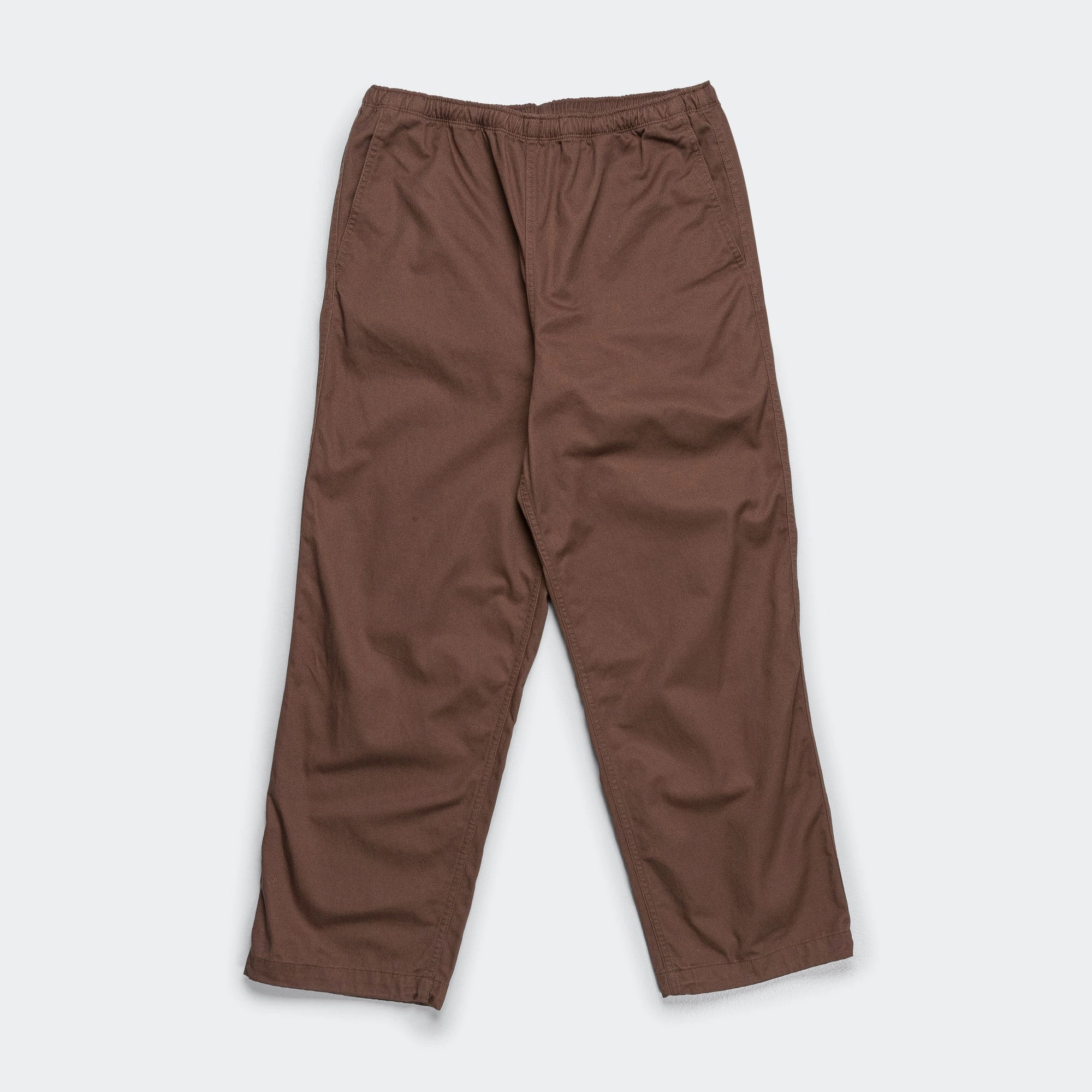 Basic Twill Easy Trousers - Brown Practical Comfort
