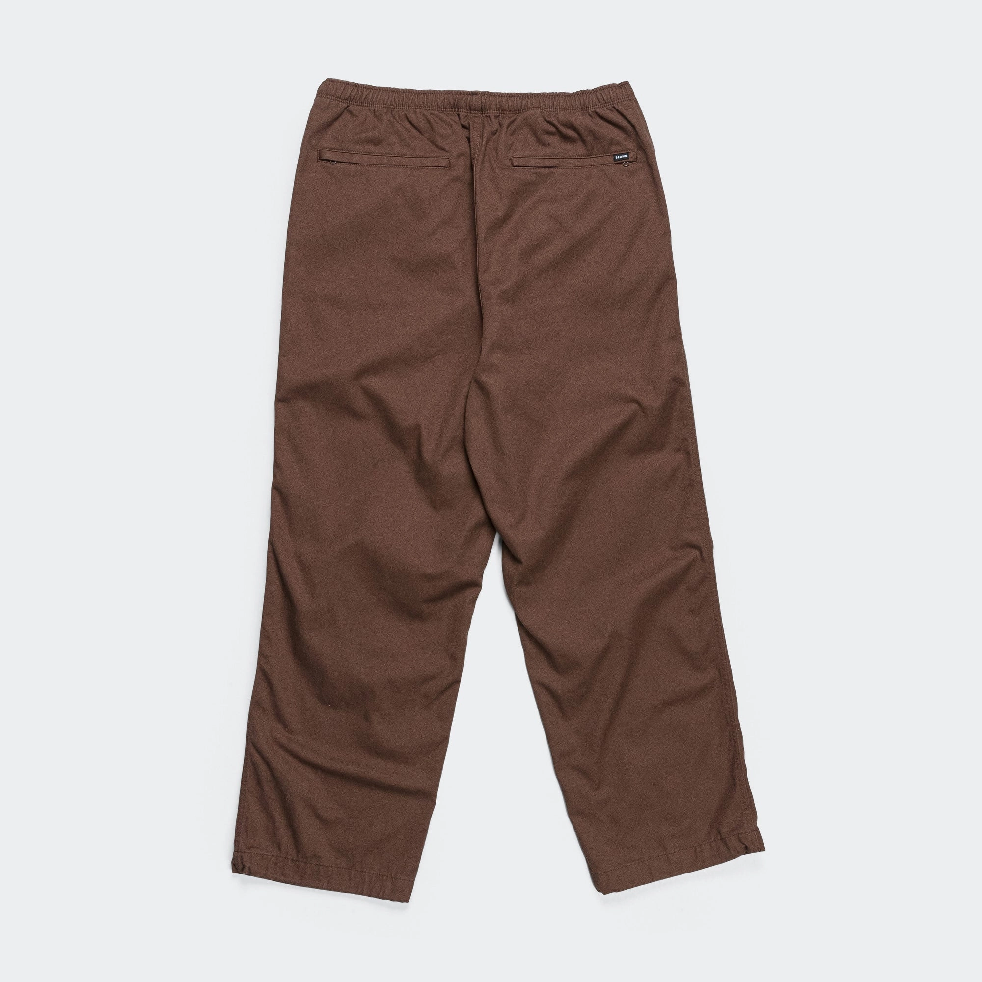 Basic Twill Easy Trousers - Brown Modern Design Low-rise style