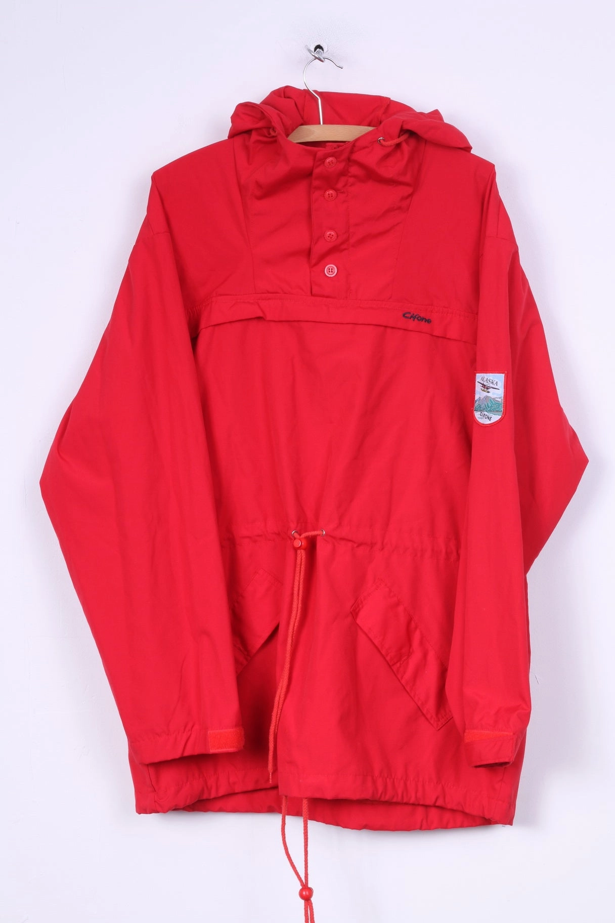 Sleek Fit Cifone Mens M Parka Red Jacket Kangaroo Pocket Hooded