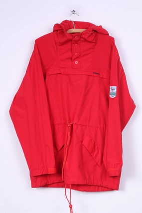 Sleek Fit Cifone Mens M Parka Red Jacket Kangaroo Pocket Hooded