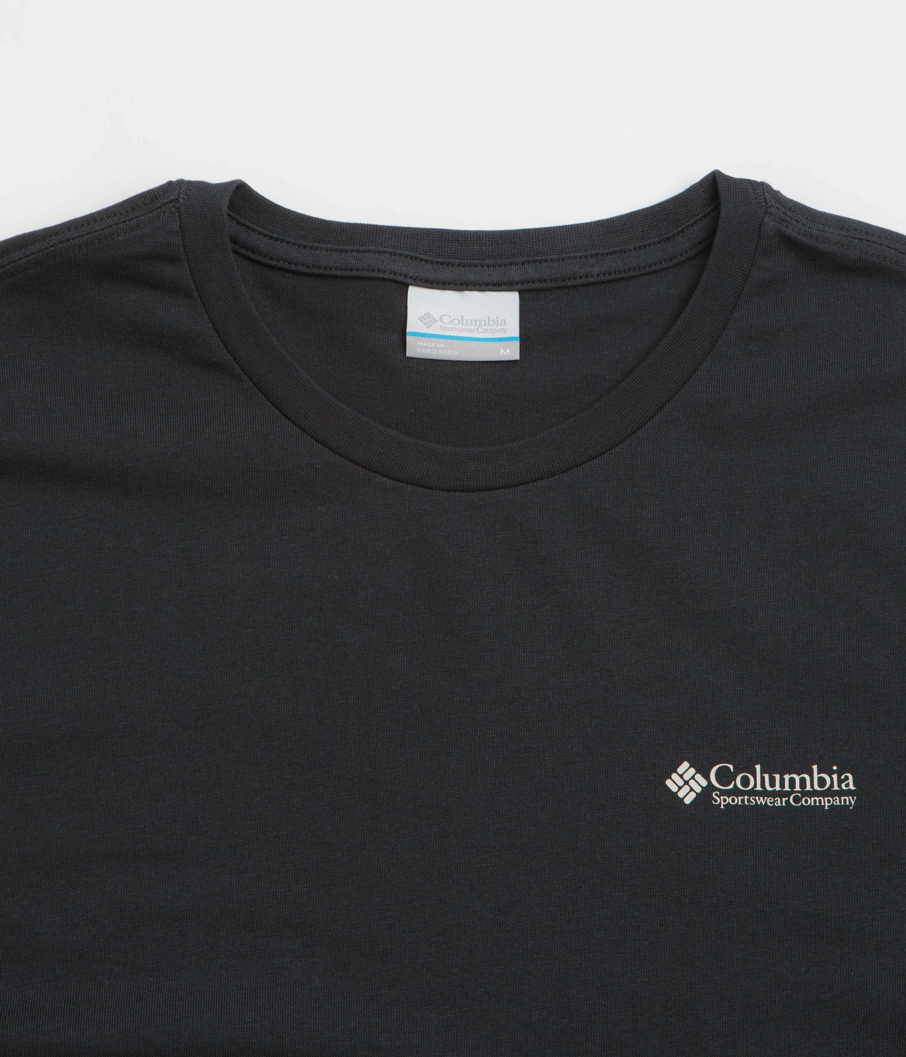 Columbia Explorers Canyon Long Sleeve T-Shirt - Black / Branded Blanket BreathableMeshLining Retro