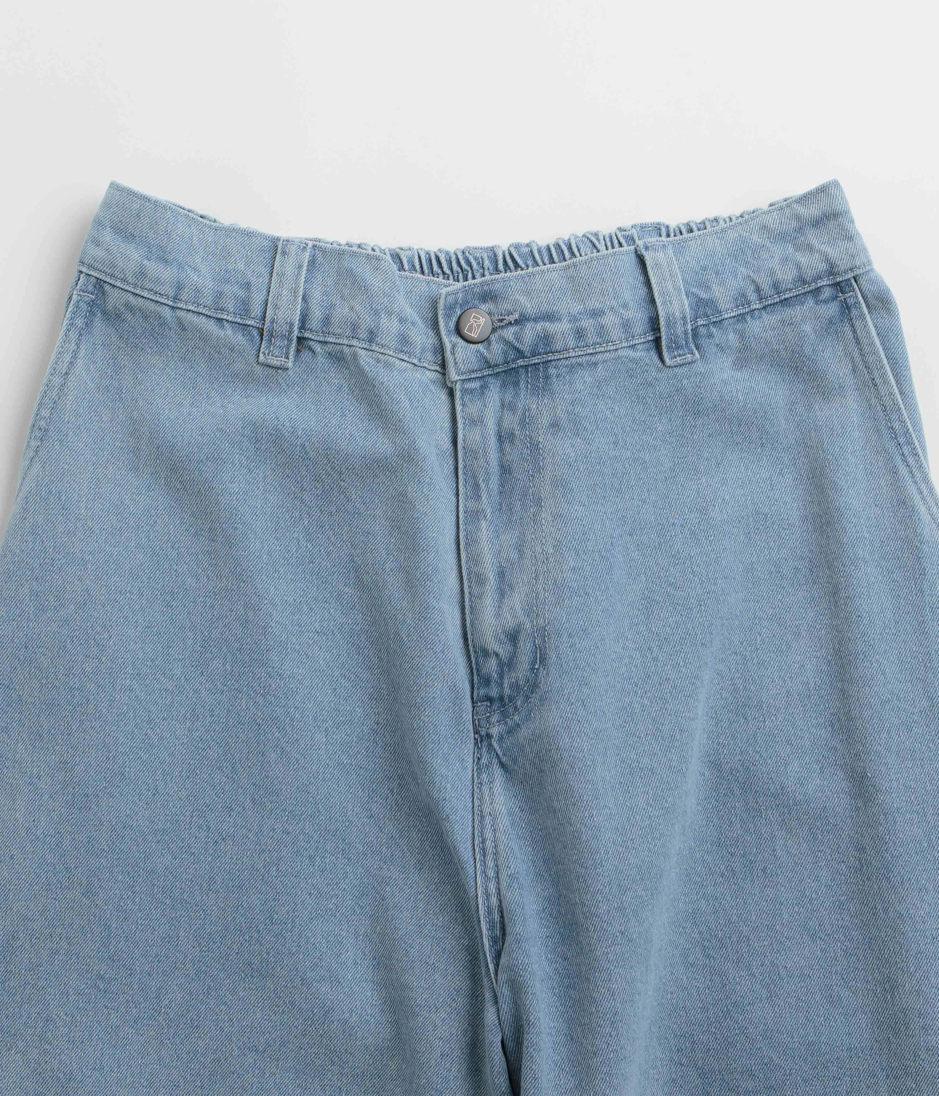 Poetic Collective Sculptor Shorts - Light Denim Anti Slip Waistband