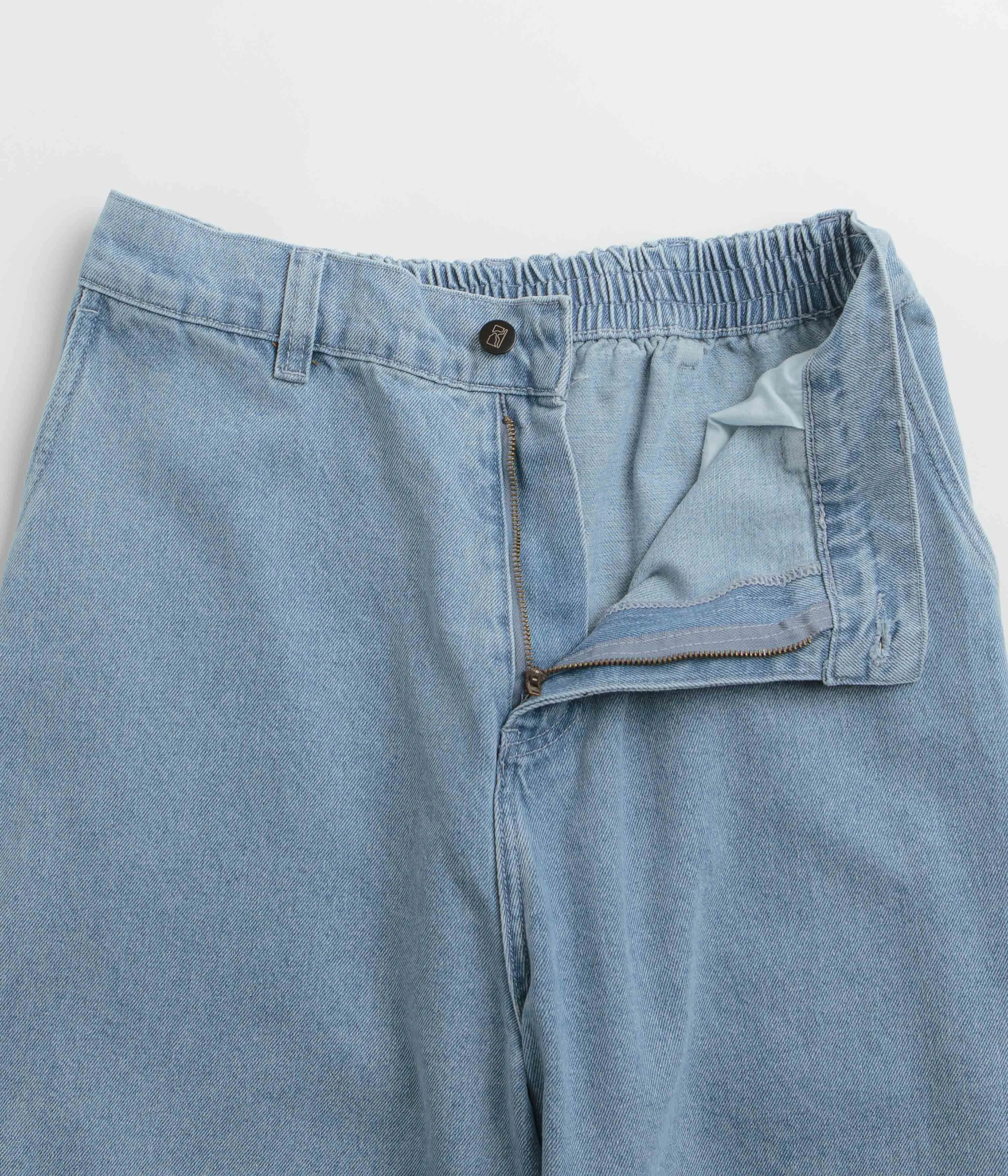 Poetic Collective Sculptor Shorts - Light Denim Stretch Fabric