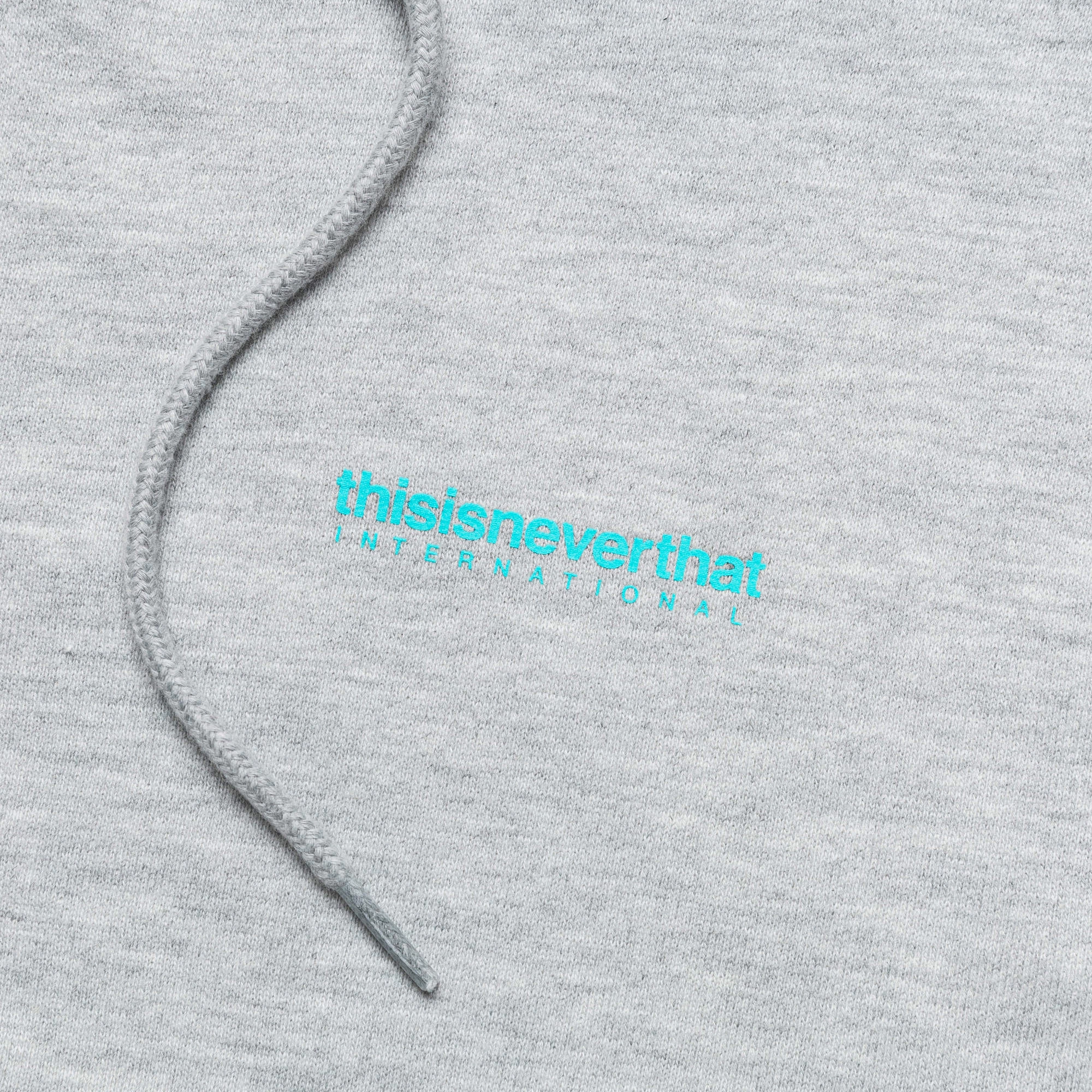 INTL. Logo Zip Up Hoodie - Heather Grey style test Urban Layer