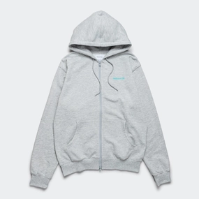 Chill Vibe Coffee Shop INTL. Logo Zip Up Hoodie - Heather Grey