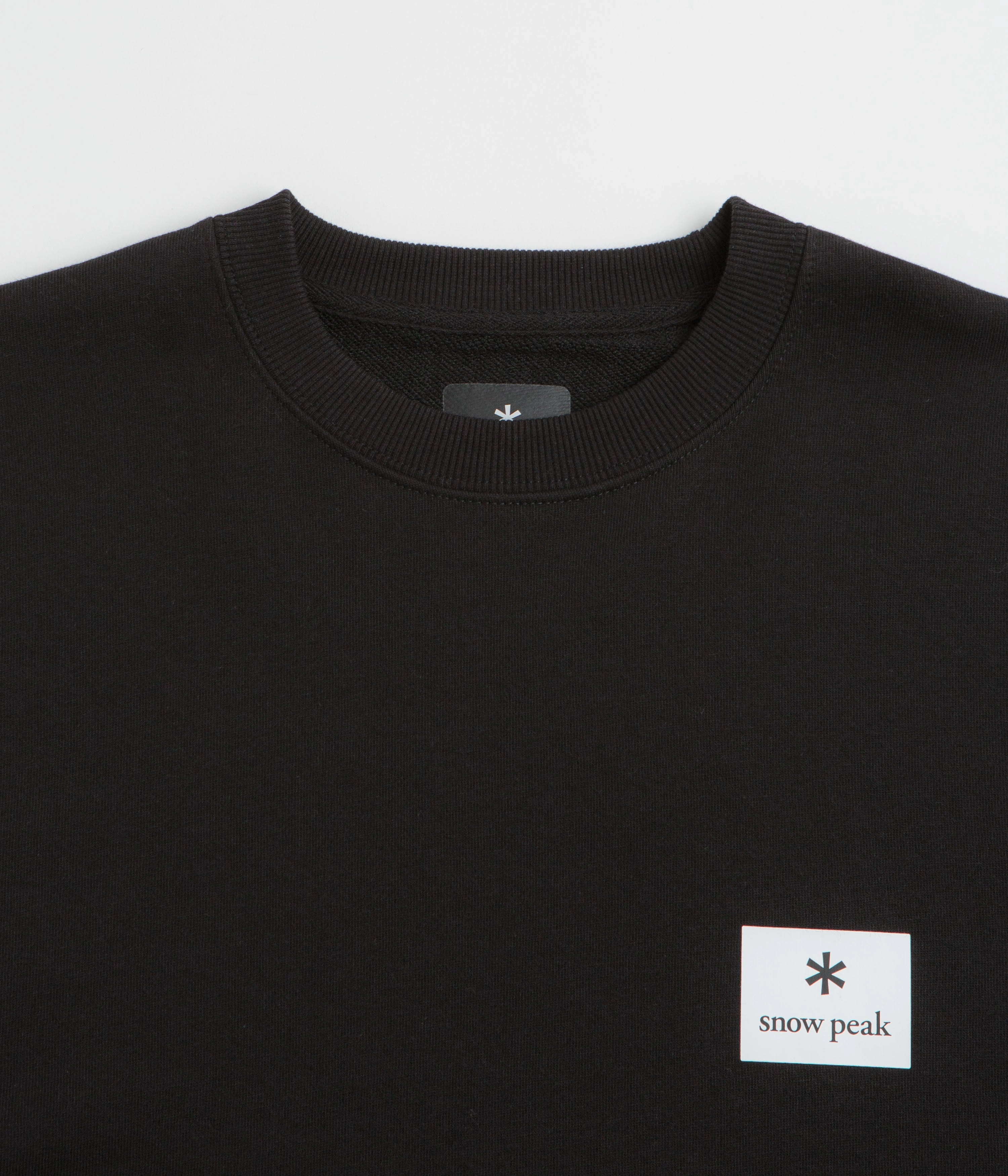 Snow Peak NSD Square Logo Sweatshirt - Black product brand name recognition Neutral palette