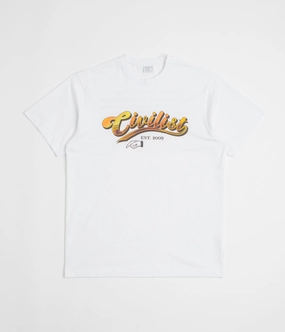 Civilist Cheers T-Shirt - White Comfortable All Day Wear