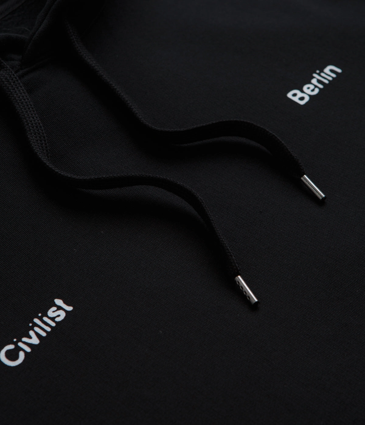 Festival Style Slim Fit Contour Civilist Skull Hoodie - Black