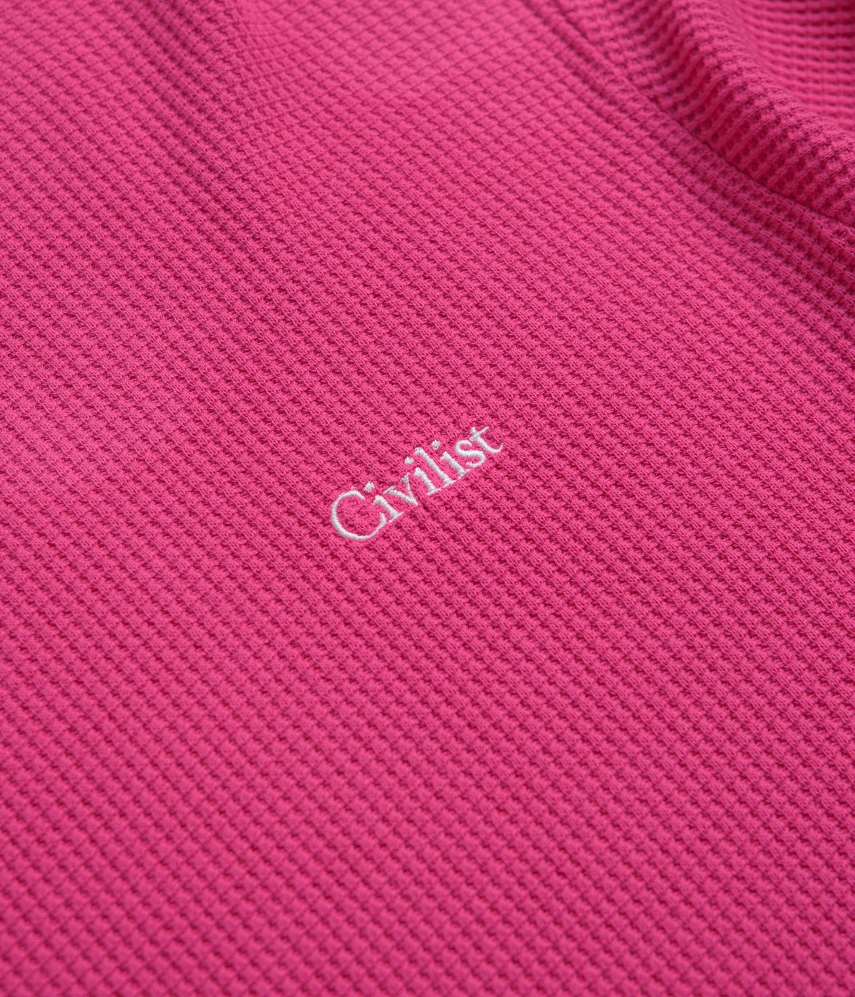 Civilist Thermal Long Sleeve T-Shirt - Fuchsia Contrast Inner Binding