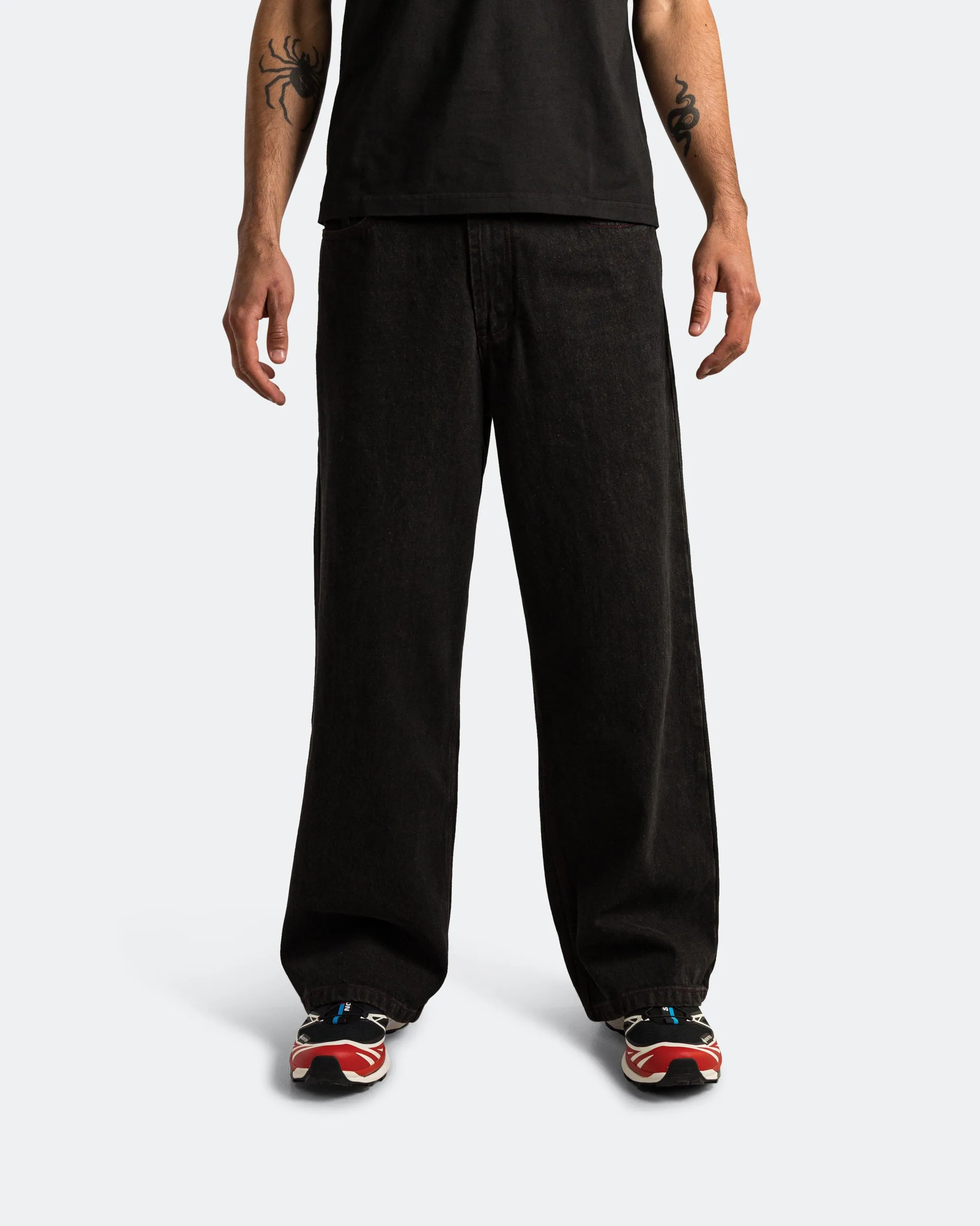 Polished Look Wardrobe Staple Loose Jeans - Mud Wash