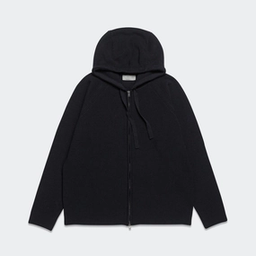 Zip Through Hoodie - Extrafine Merino Wool Ink product couple intimacy Timeless Sporty