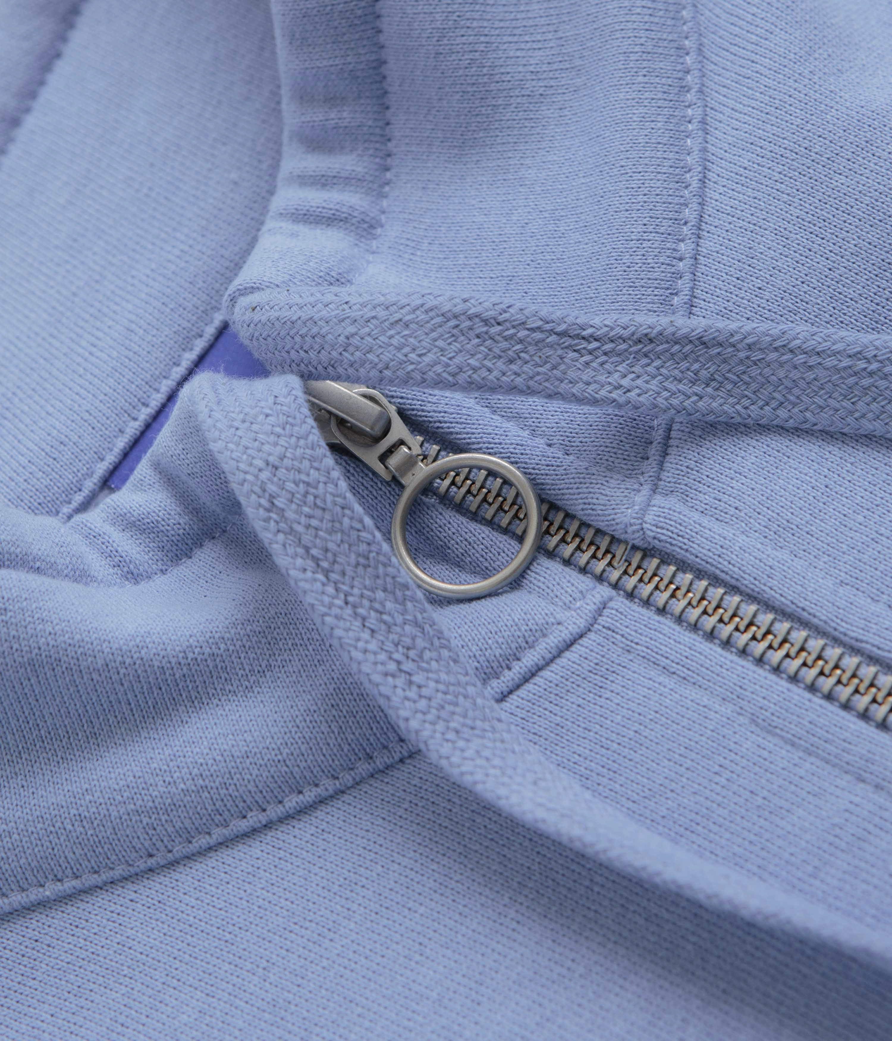 Helas Save Helas Quarter Zip Sweatshirt - Grey Blue Weekend Comfort