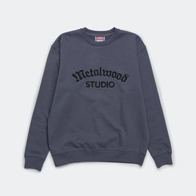 product herringbone texture Medieval Crewneck Sweatshirt - Midnight