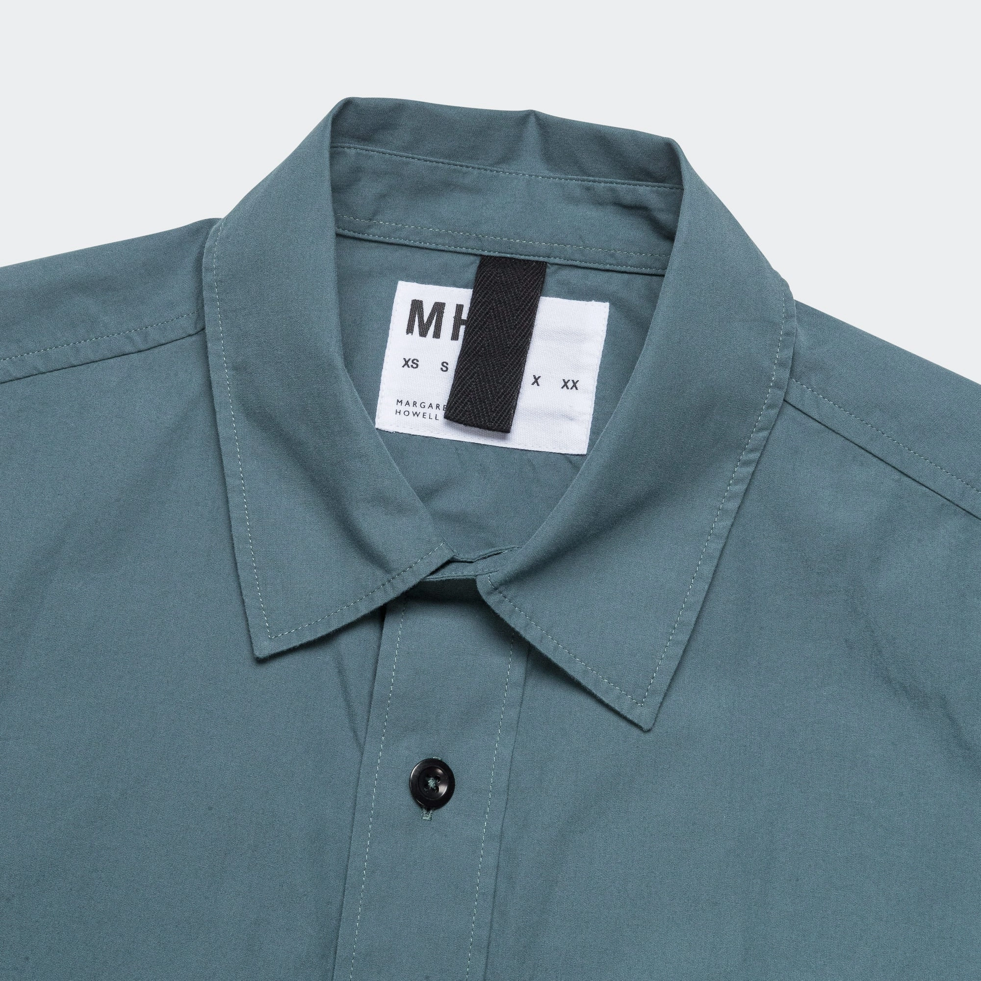 Overall Shirt - Washed Cotton Poplin Mineral Blue Modern Fit