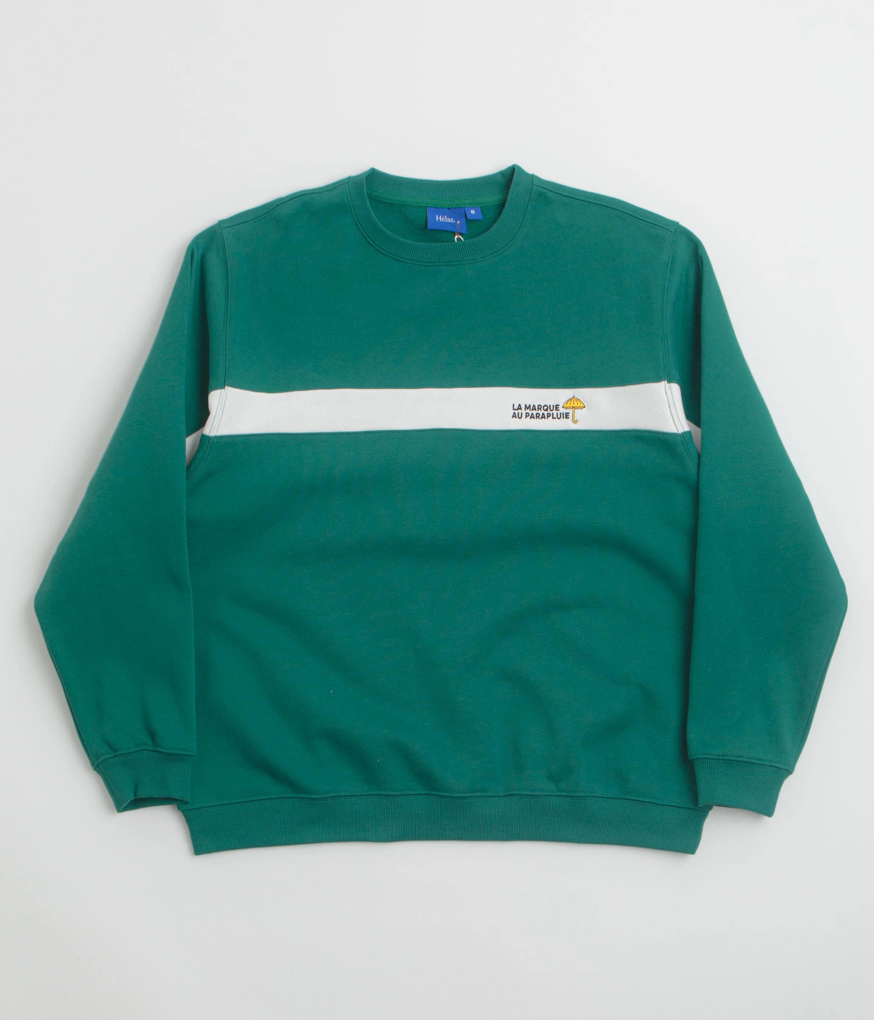 Satin Helas Facile Crewneck Sweatshirt - Teal Green