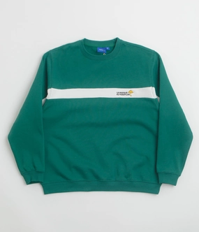 Satin Helas Facile Crewneck Sweatshirt - Teal Green