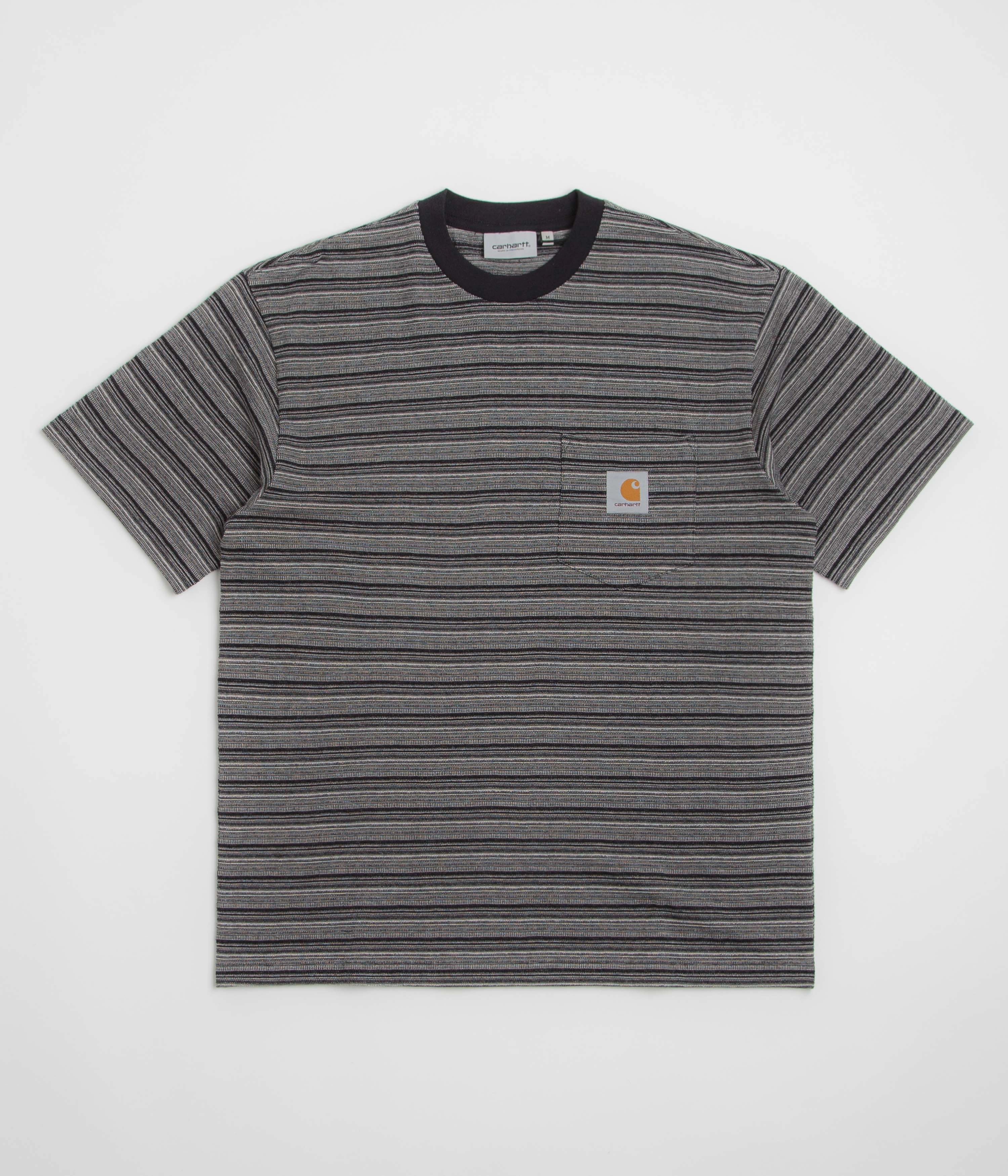 Carhartt Gellar Pocket T-Shirt - Gellar Stripe / Black Abstract print Sporty Style