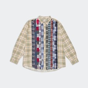 Rebuild Flannel Ribbon Shirt SS25 - Large #1 Multi Pocket Utility