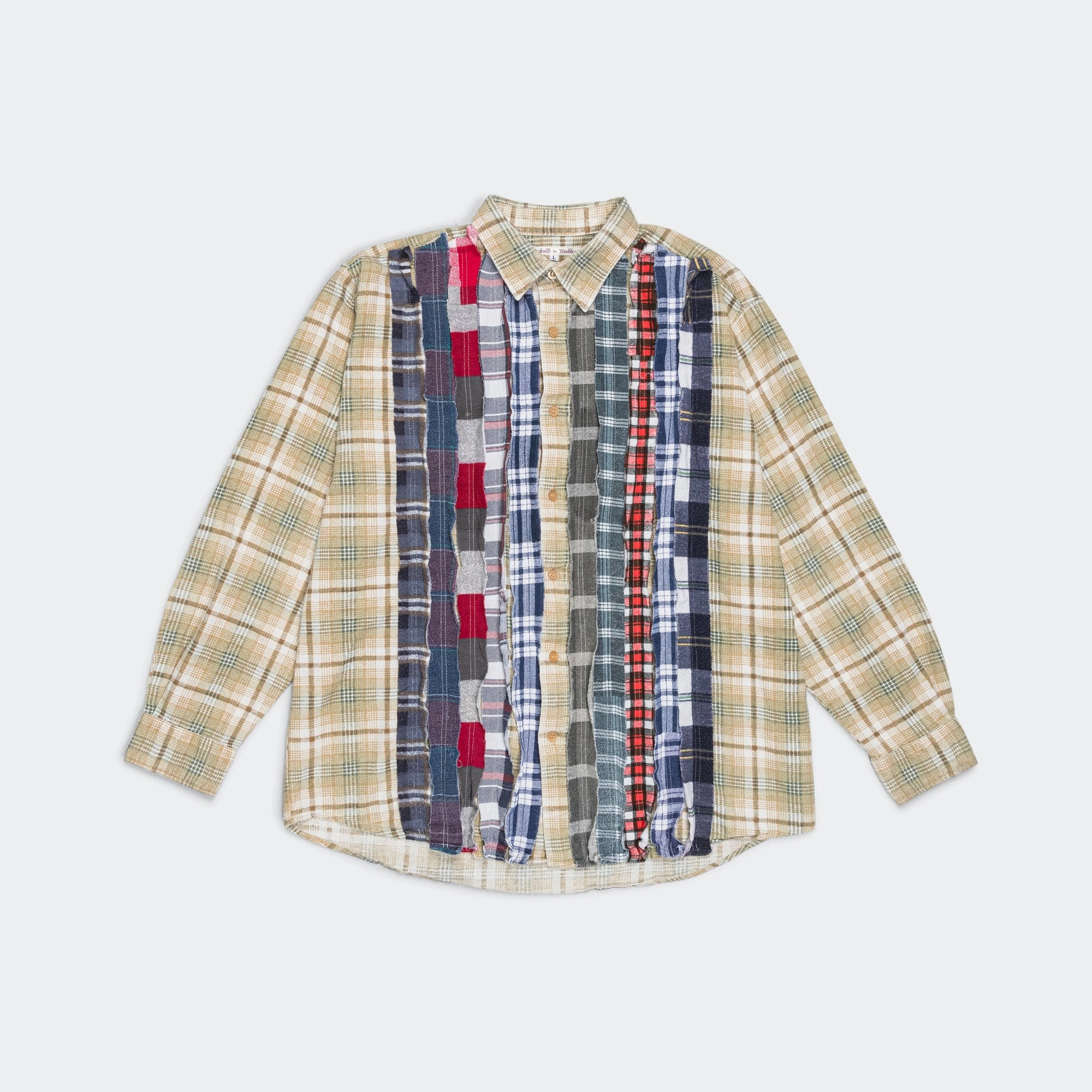 Rebuild Flannel Ribbon Shirt SS25 - Large #1 Multi Pocket Utility