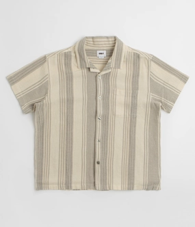 Obey Frazer Short Sleeve Shirt - Birch Multi Structured Collar Affordable Fashion