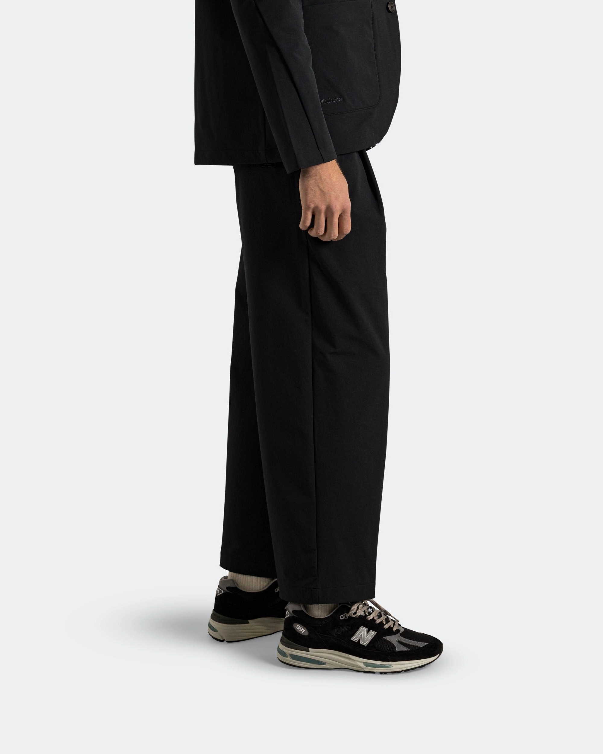 Anti Bacterial Treatment Wide Pant - Black