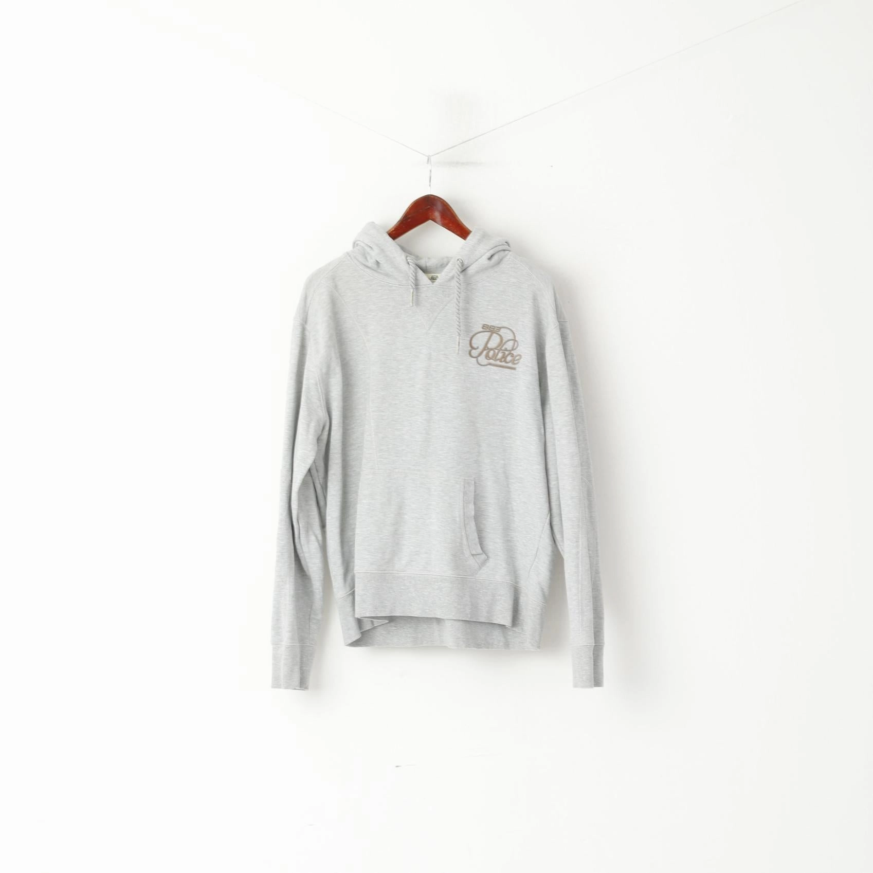 product marbled pattern Police 883 Men 6 M Sweatshirt Grey Cotton Hooded Engineering in Milano Hoodie