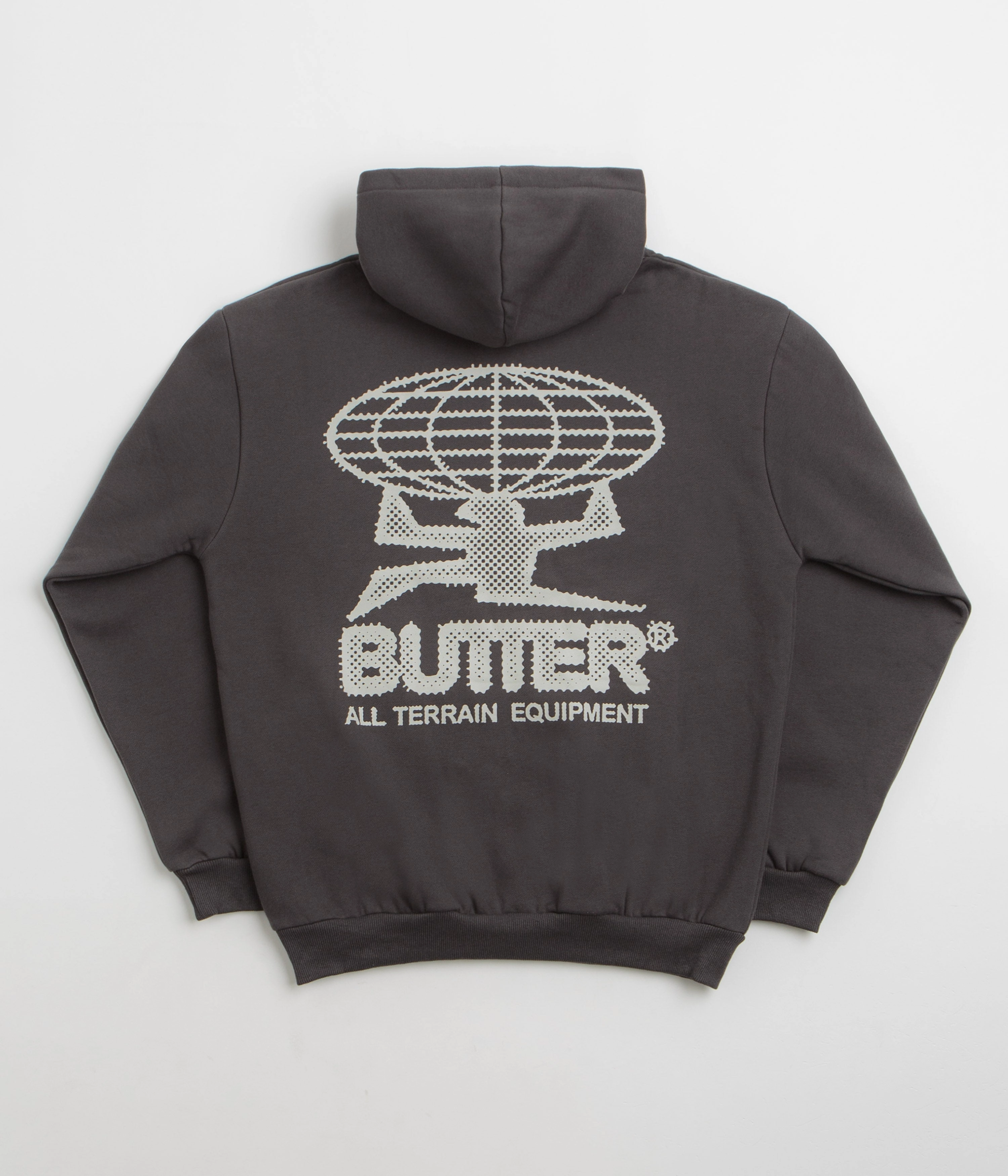 Butter Goods Terrain Hoodie - Washed Black earthy tone