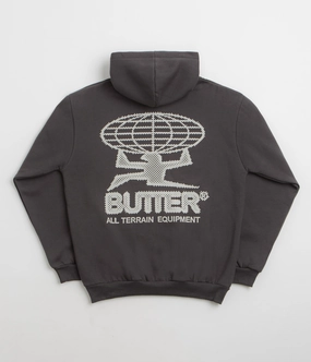 Butter Goods Terrain Hoodie - Washed Black earthy tone