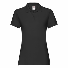 Wrinkle Free Treatment Comfy Look Lady-Fit Premium Polo | BLACK