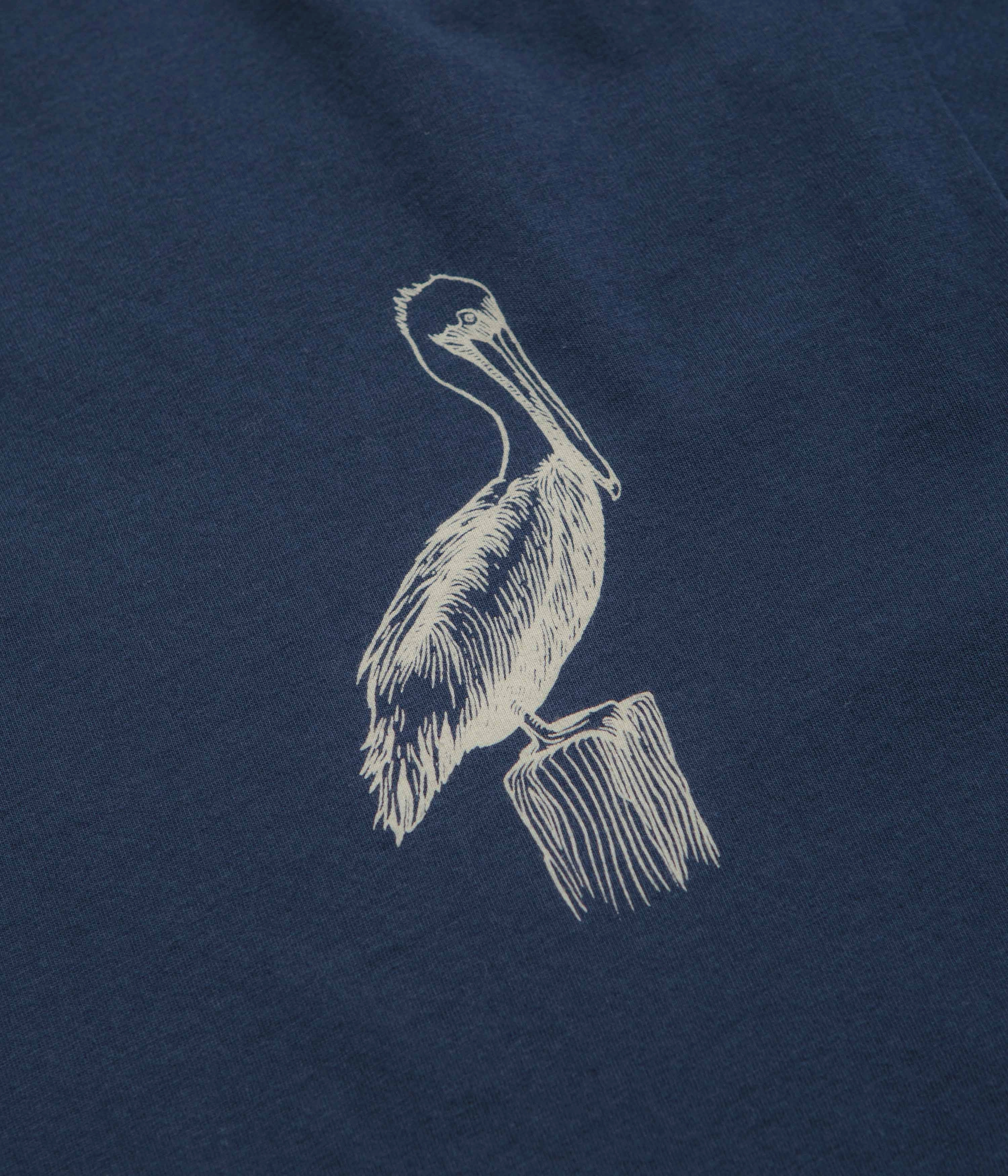 Mollusk New Pelican T-Shirt - Navy Indigo Low Profile Silhouette